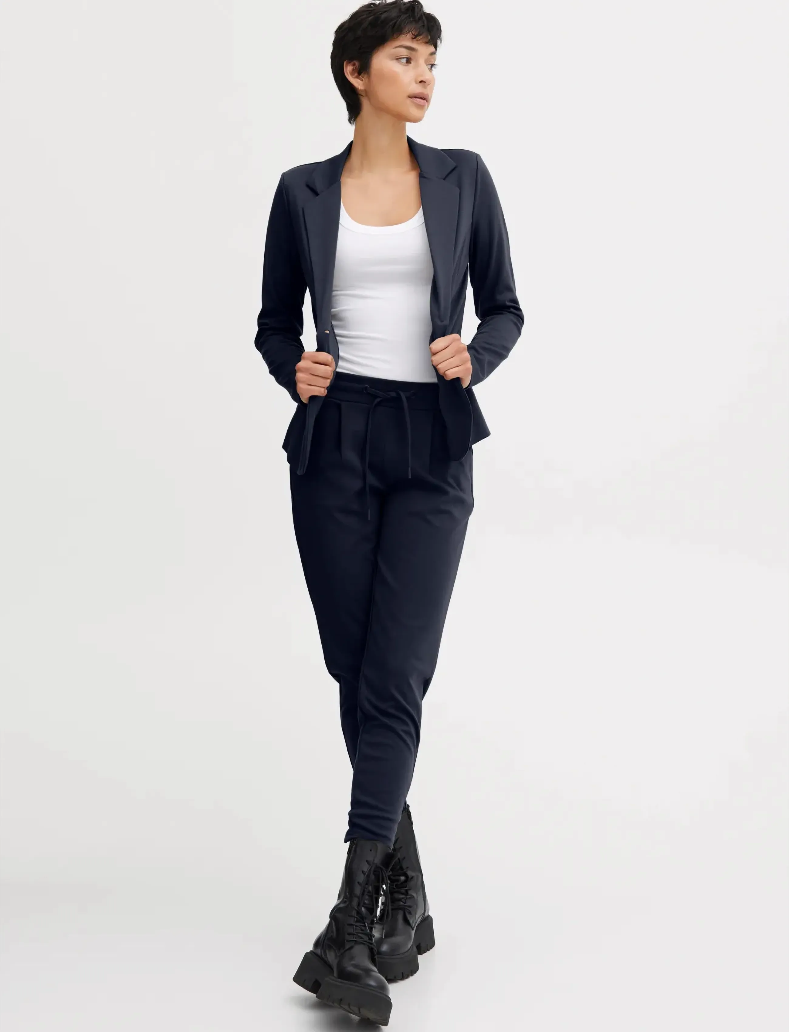 ICHI Ihkate Pa2 Long, XS, Navy, Bukser > Joggers, Dame