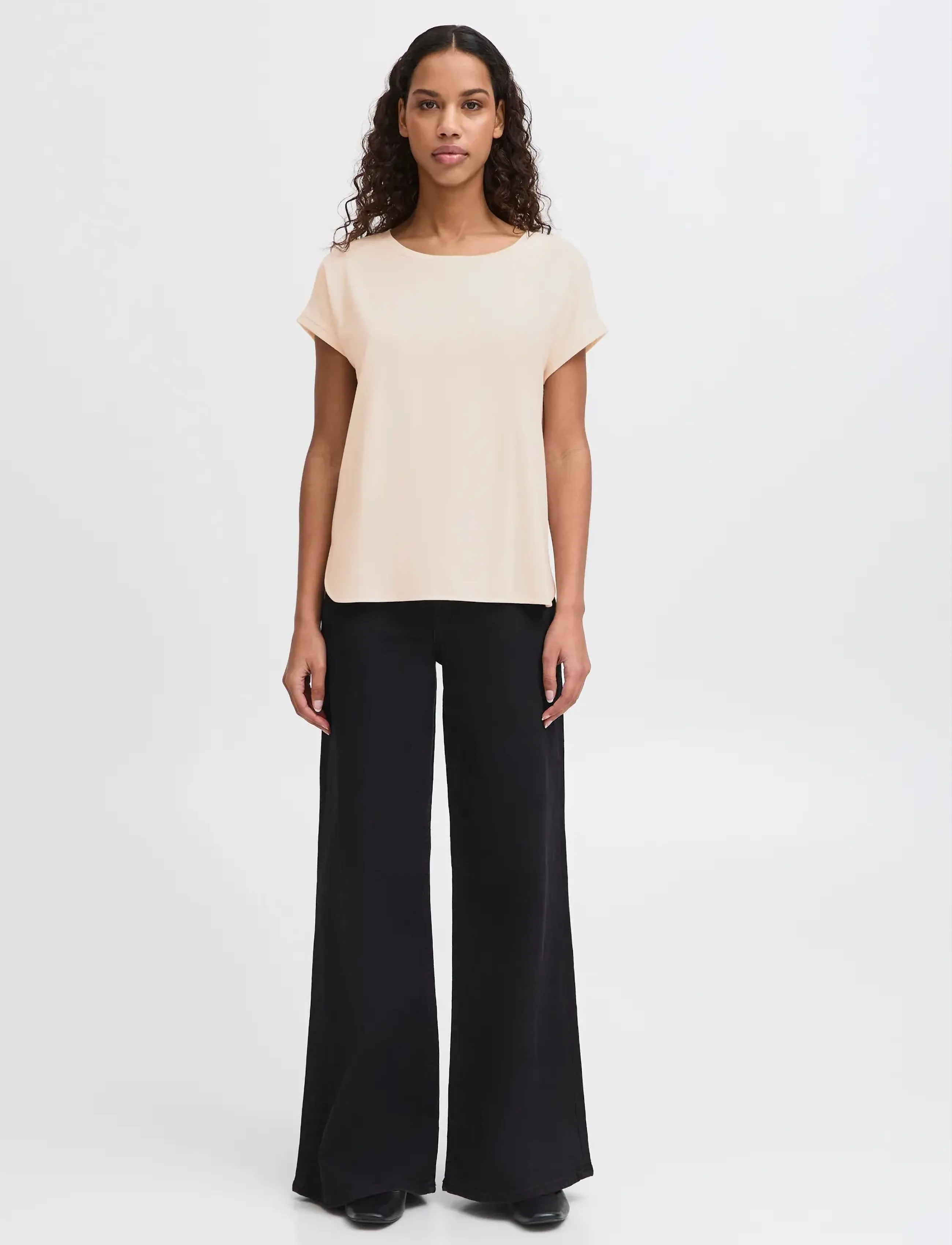 ICHI IHREBEL SS6 - T-shirts & Toppar - TAPIOCA / beige