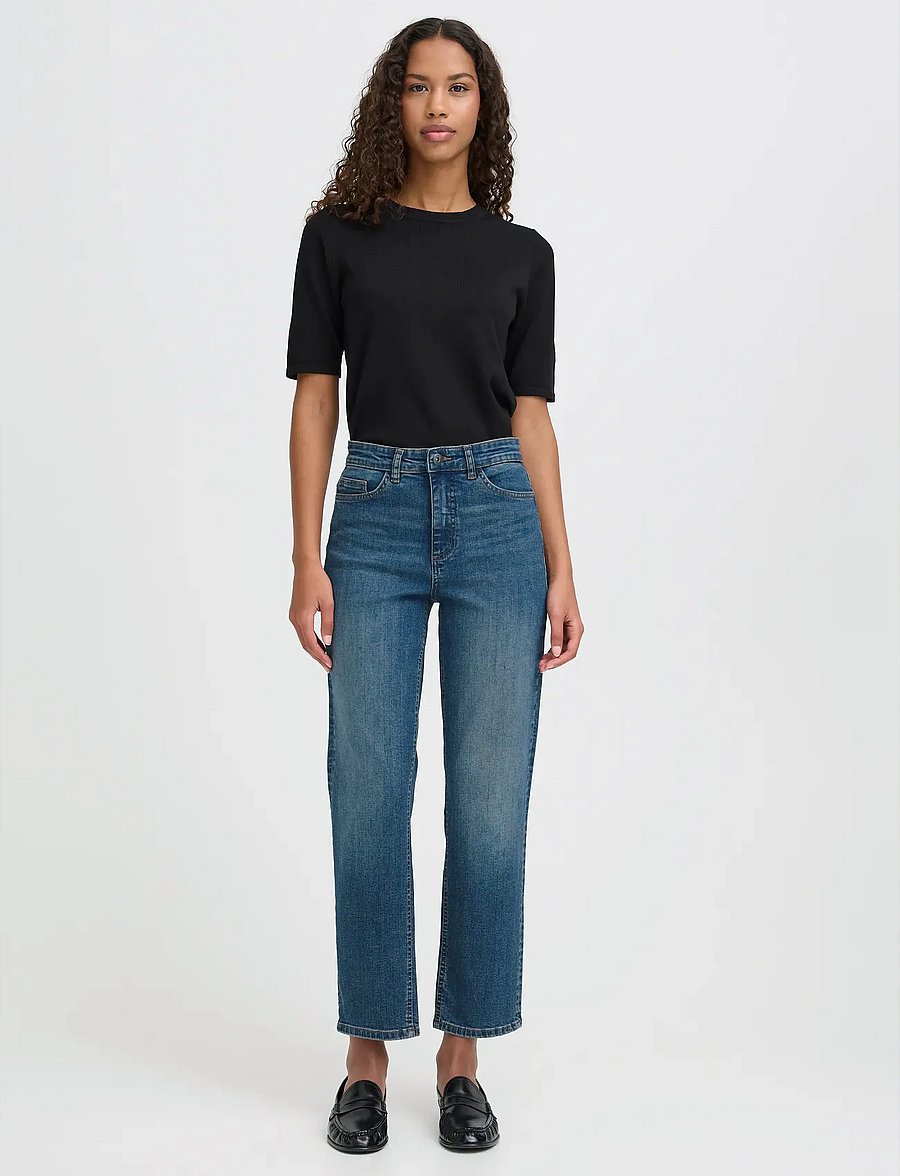 ICHI - IHTWIGGY RAVEN - mom-jeans - medium blue - 0