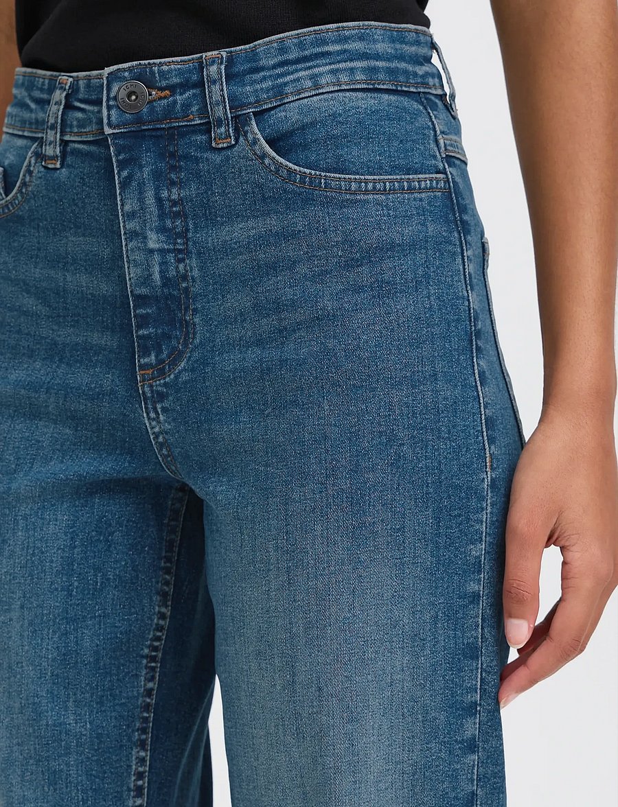 ICHI - IHTWIGGY RAVEN - mom-jeans - medium blue - 5