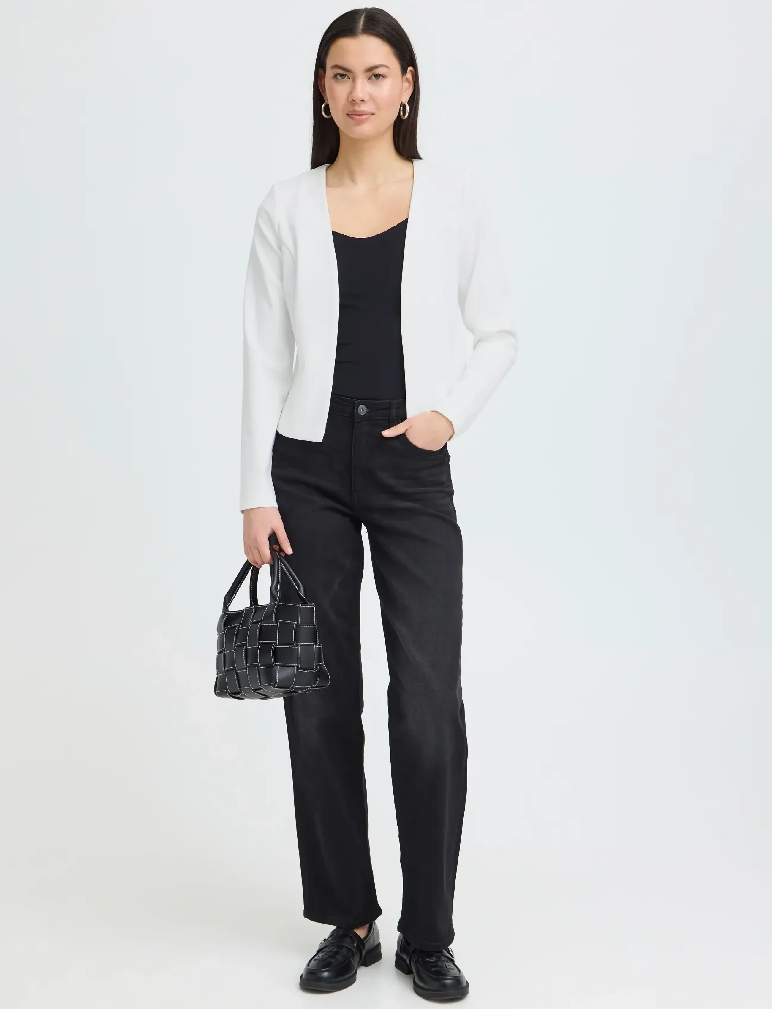 ICHI Ihkate Short Bl, XXL, Blazer, Weiß - Cropped Frauen