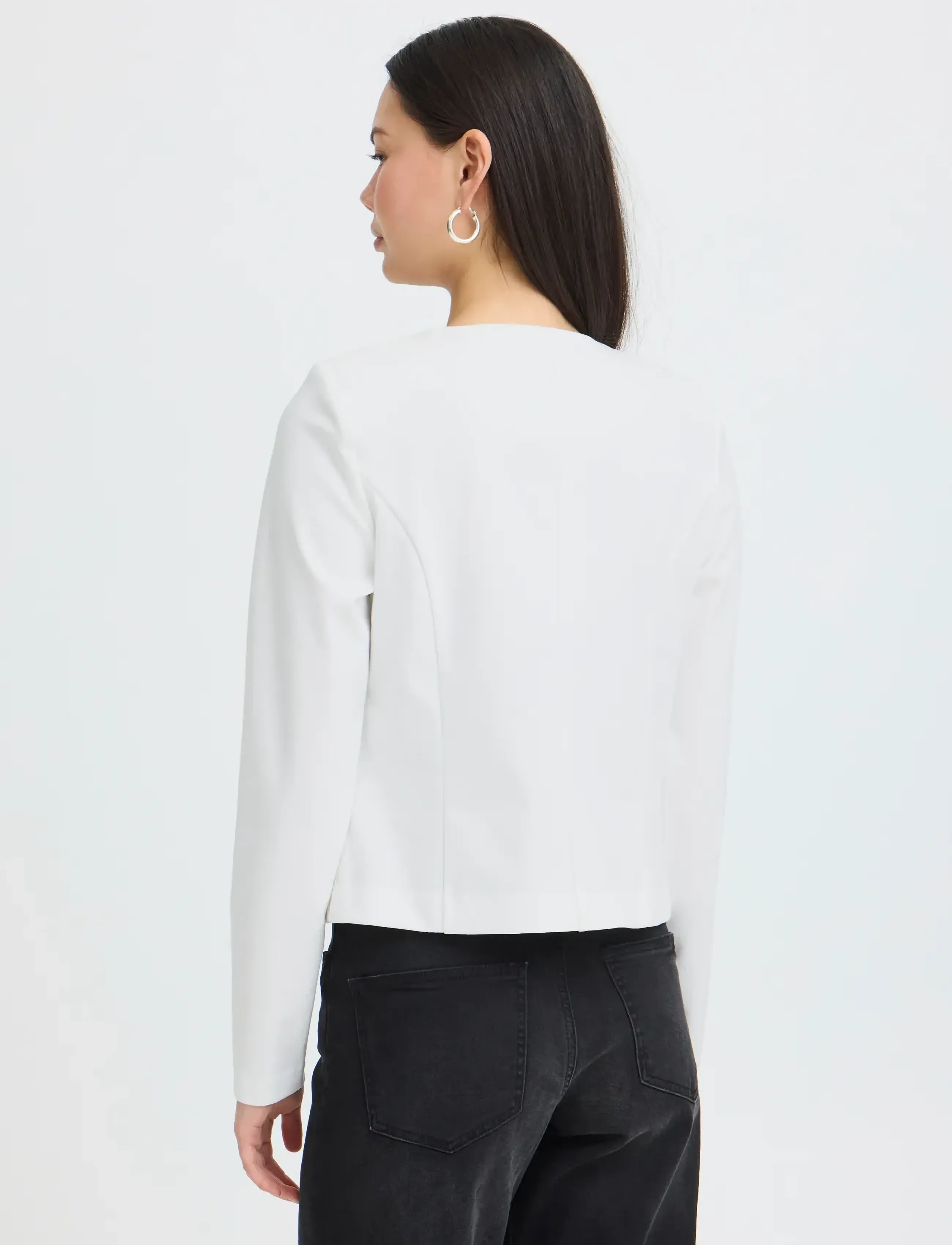 ICHI - IHKATE SHORT BL - cropped blazers - cloud dancer - 3