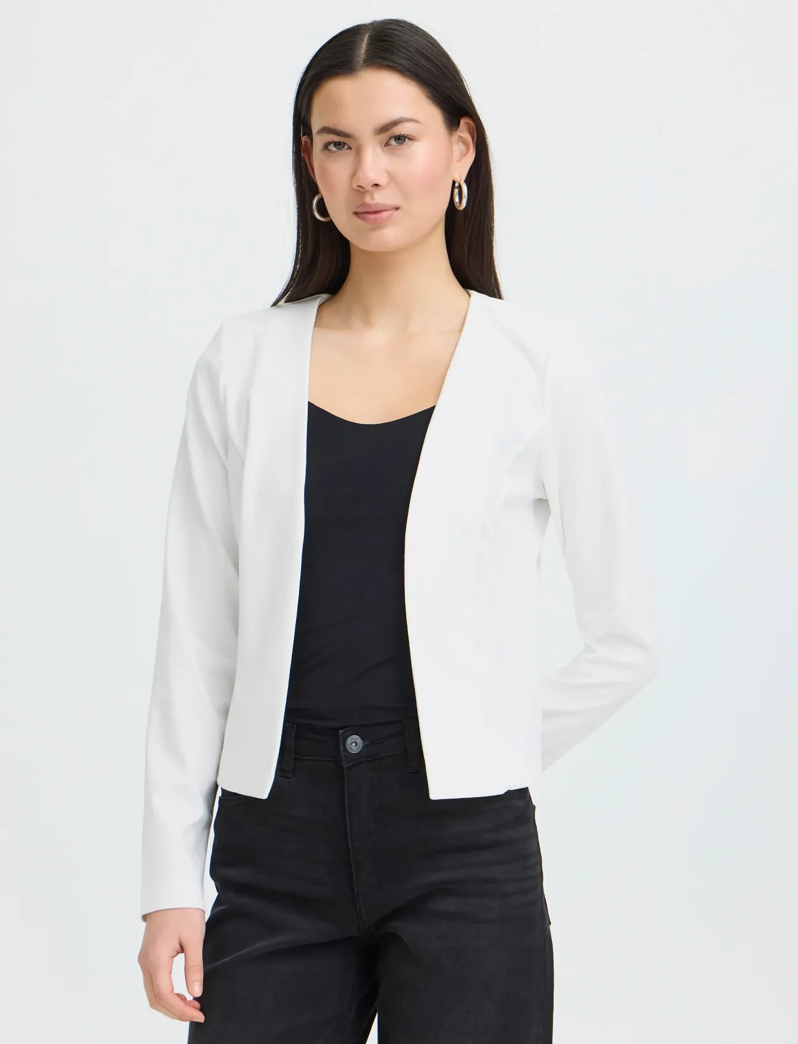 ICHI - IHKATE SHORT BL - cropped blazers - cloud dancer - 5