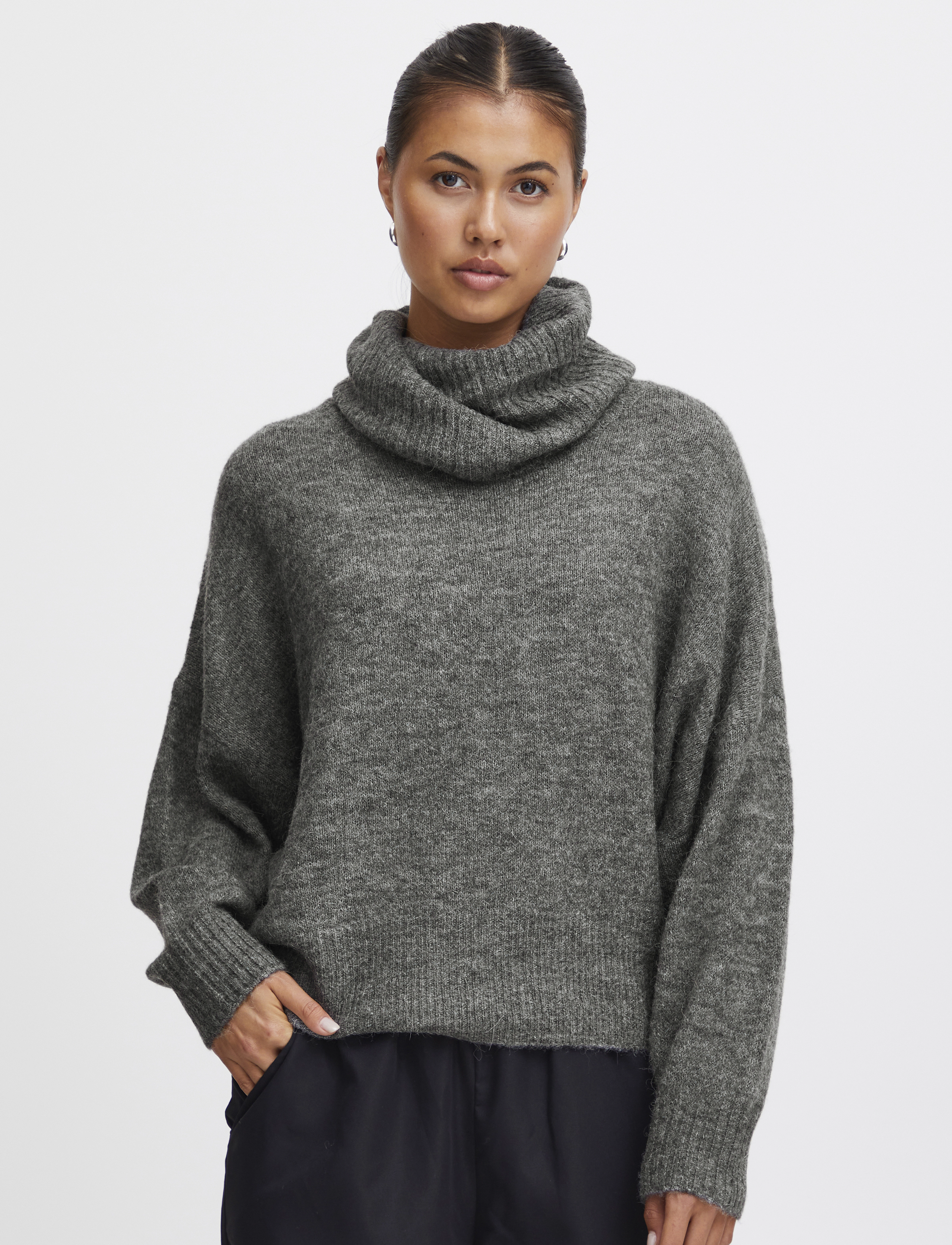 ICHI - IHKAMARA RN - dark grey melange - 3