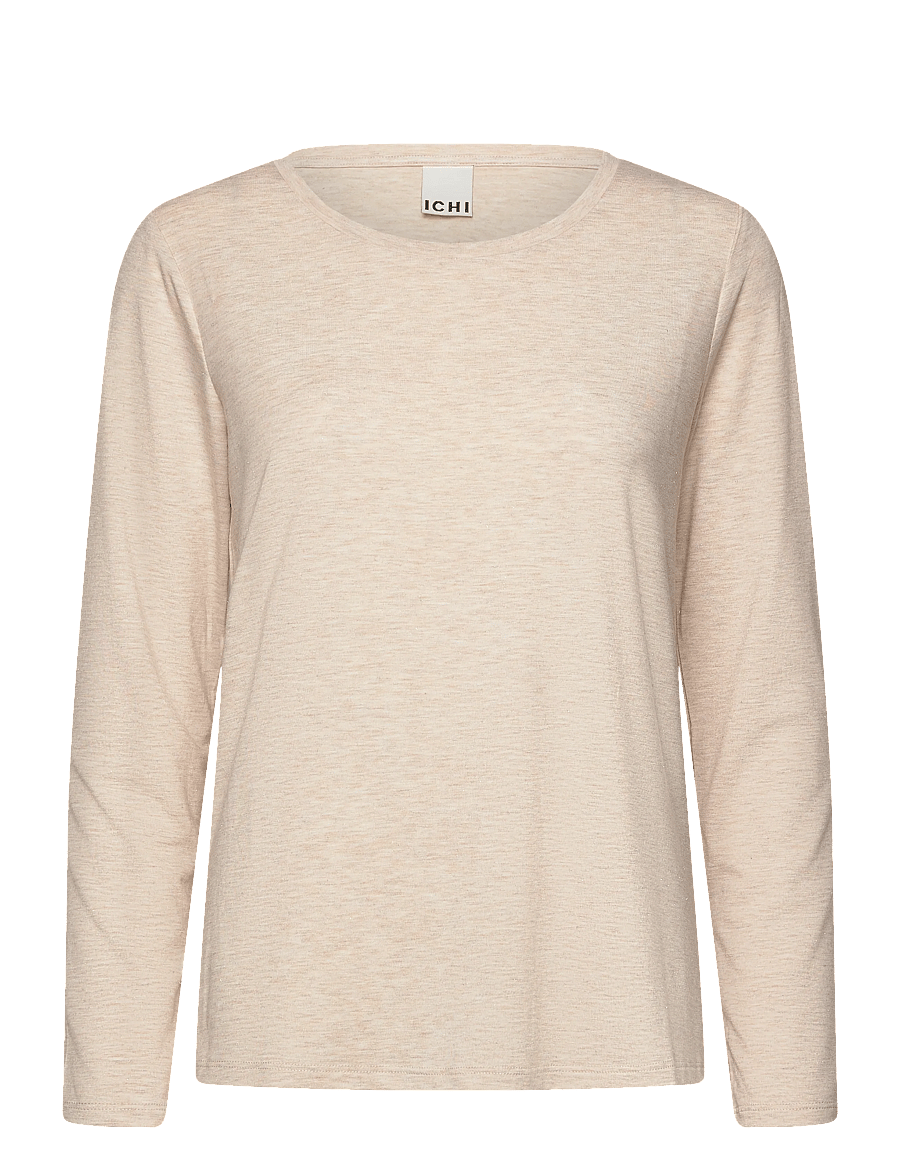 ICHI - IHREBEL LS - langärmlige tops - oatmeal melange - 0