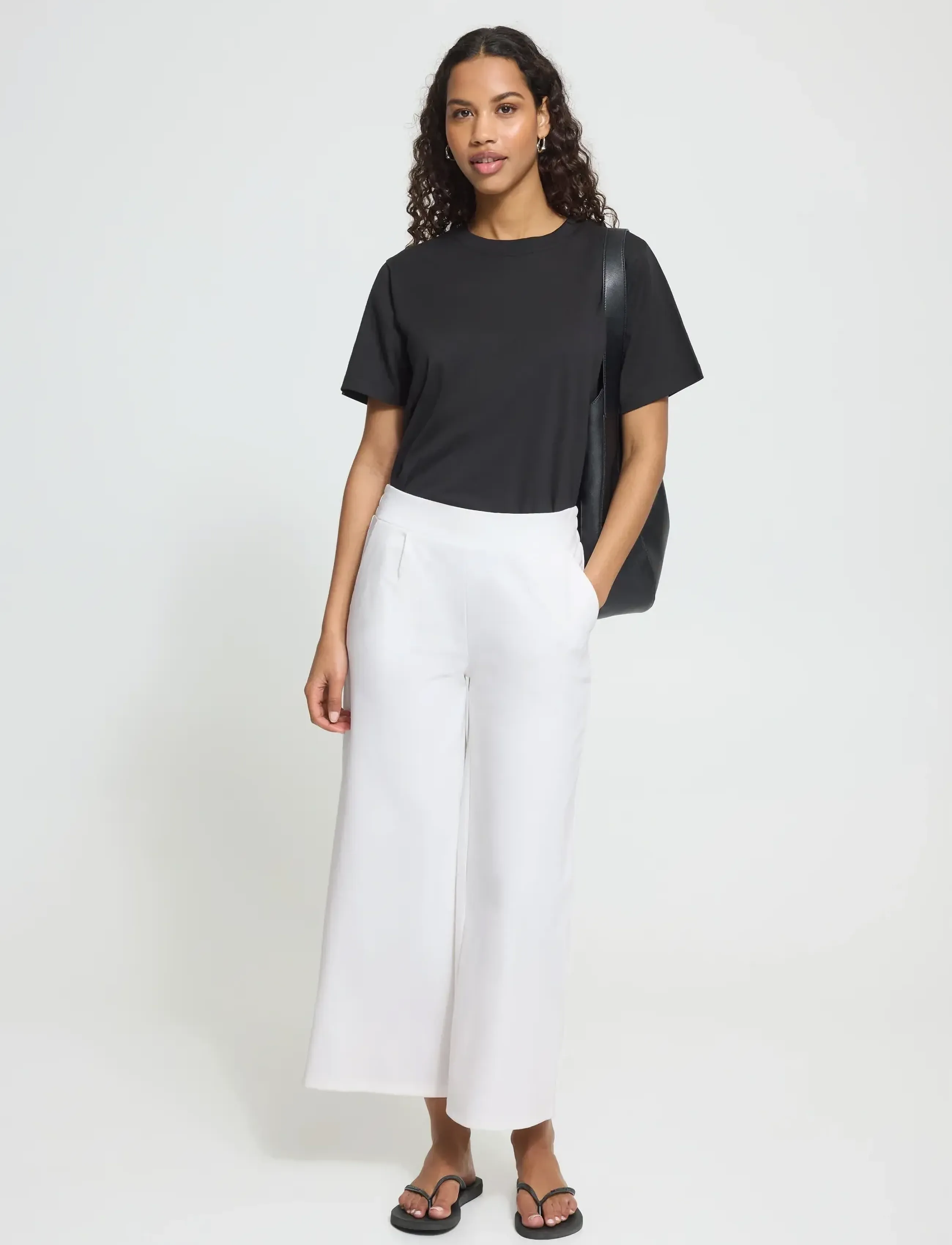 ICHI Ihkate Sus Wide Pa, XL, Trousers, Weiß - Leg, Frauen