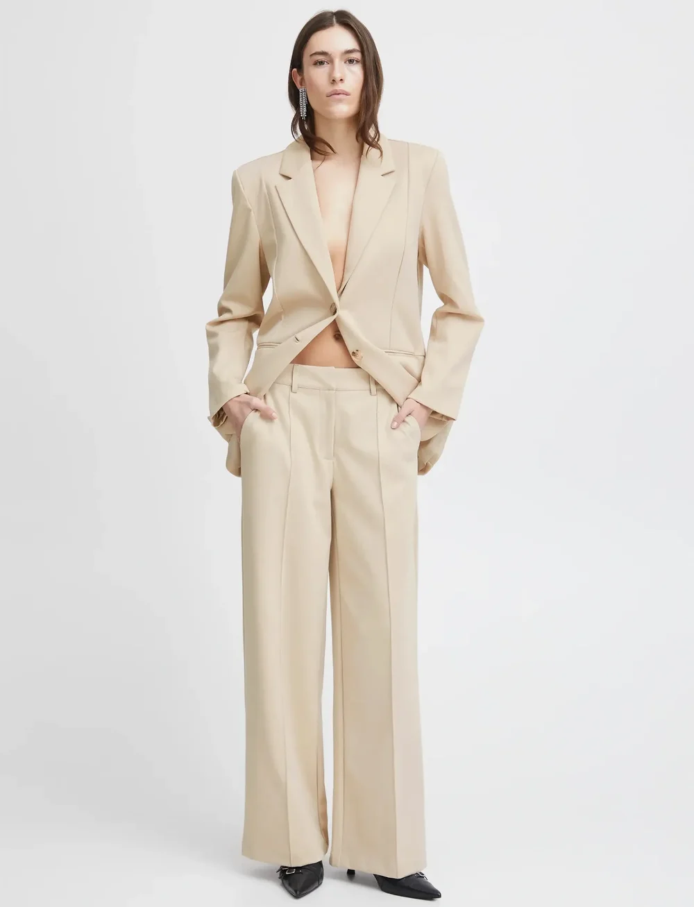 ICHI - IHKATE SUS OFFICE WIDE PA - vida byxor - doeskin - 0