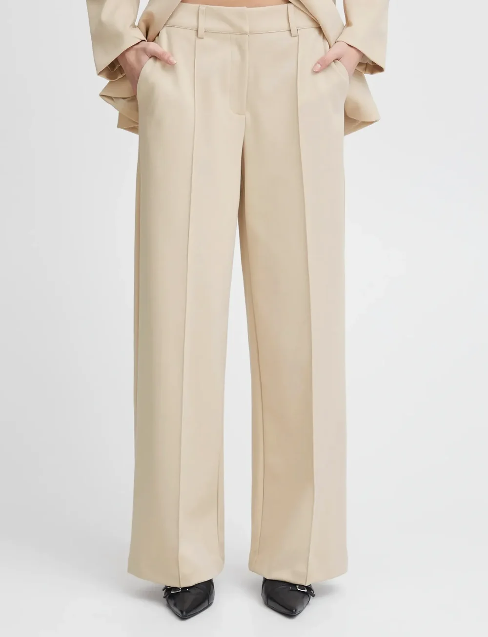 ICHI - IHKATE SUS OFFICE WIDE PA - vida byxor - doeskin - 4