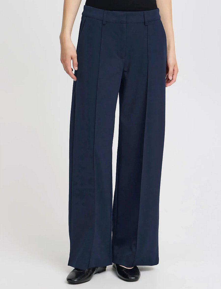 ICHI - IHKATE SUS OFFICE WIDE PA - hosen mit weitem bein - total eclipse - 4
