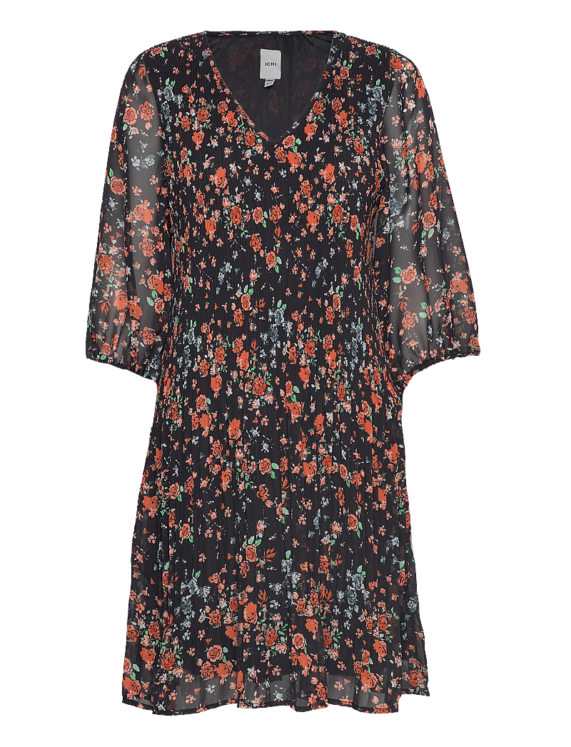 ICHI - IHBALLY DR2 - midi kjoler - black small multi flower - 0