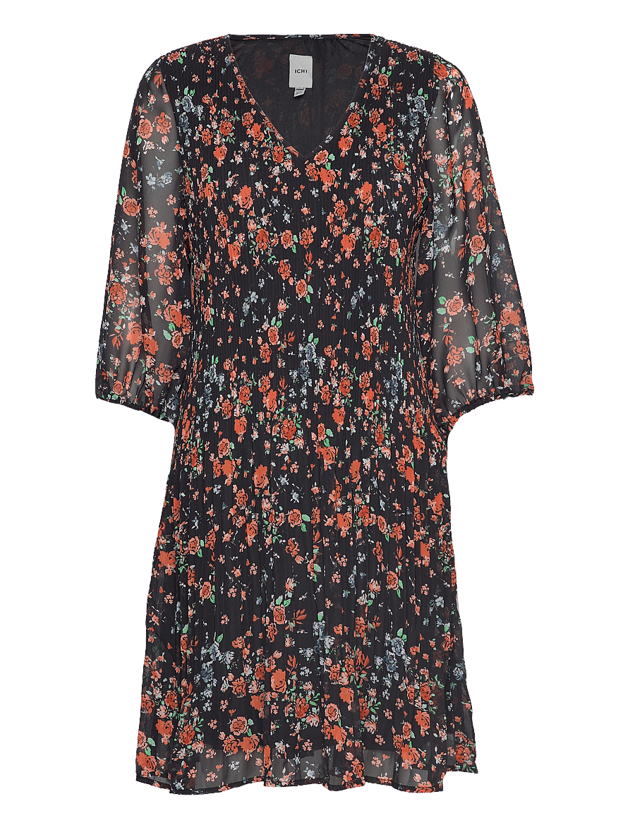ICHI - IHBALLY DR2 - midikleider - black small multi flower - 0
