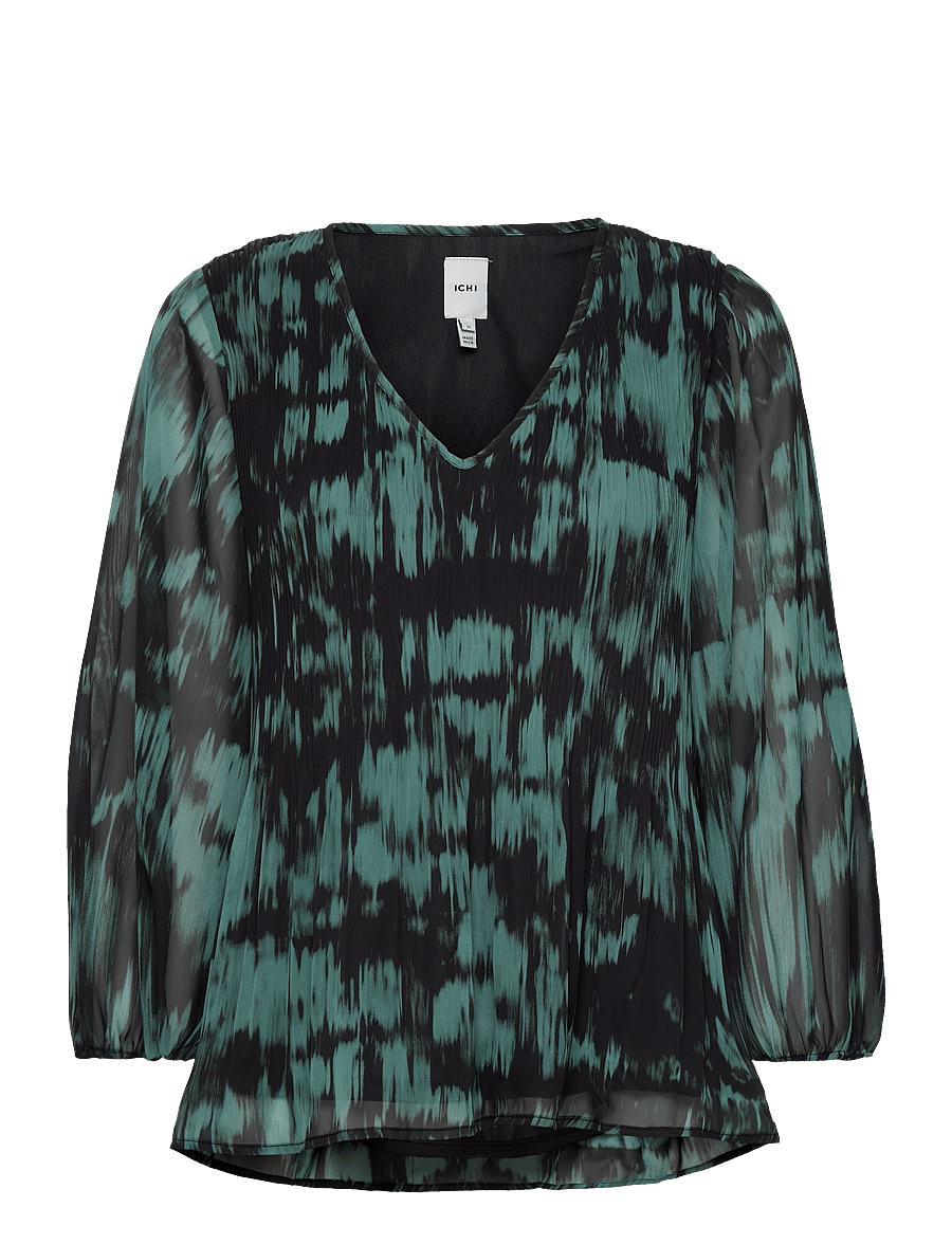 ICHI - IHBALLY LS2 - blouses met korte mouwen - blue spruce shadow - 0