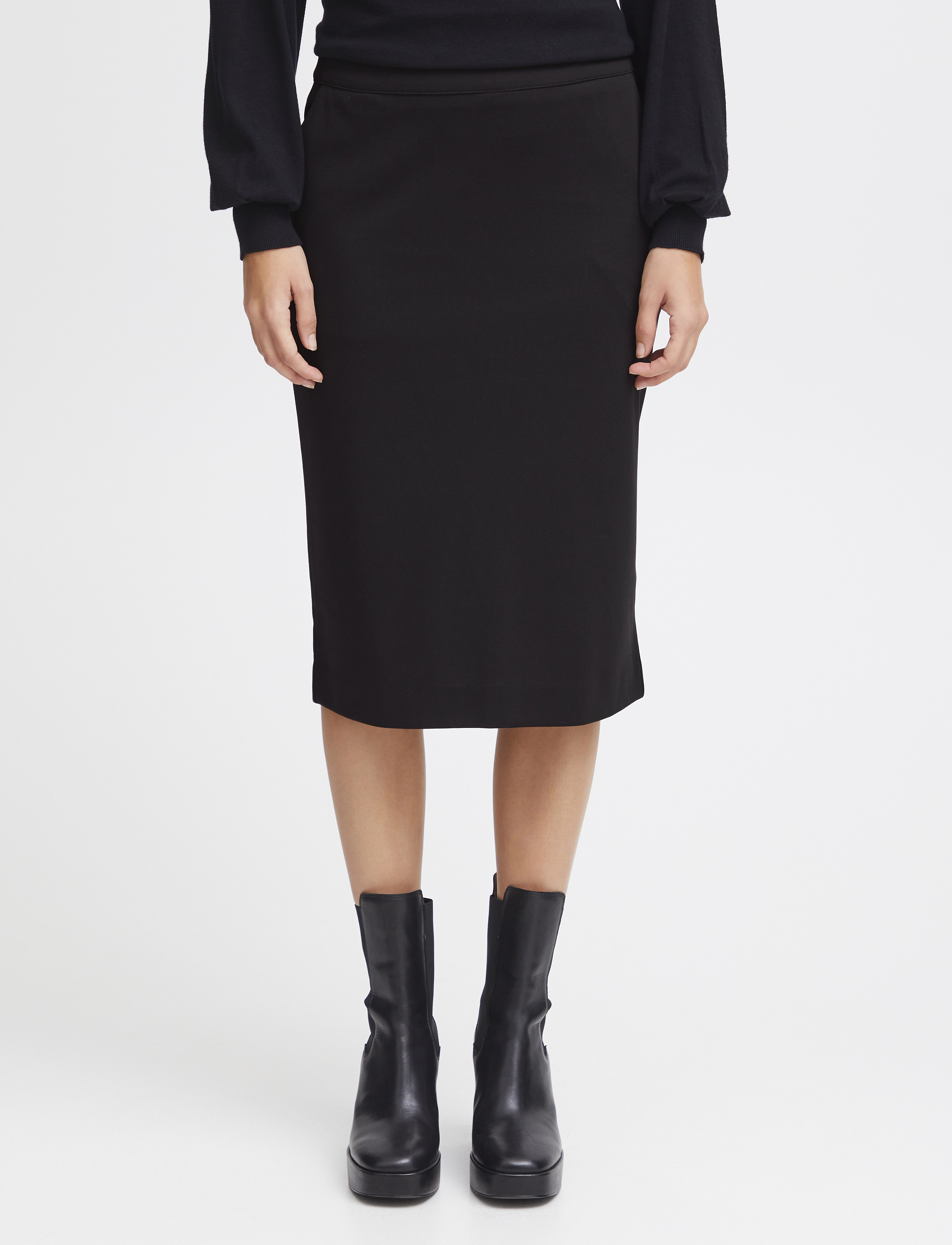ICHI - IHKATE SUS OFFICE SK - jupes midi - black - 3