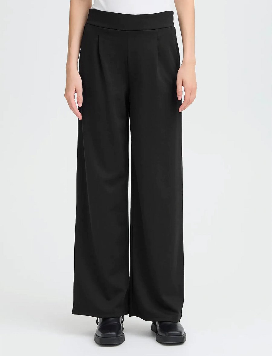 ICHI - IHKATE SUS LONG WIDE PA2 - hosen mit weitem bein - black - 3