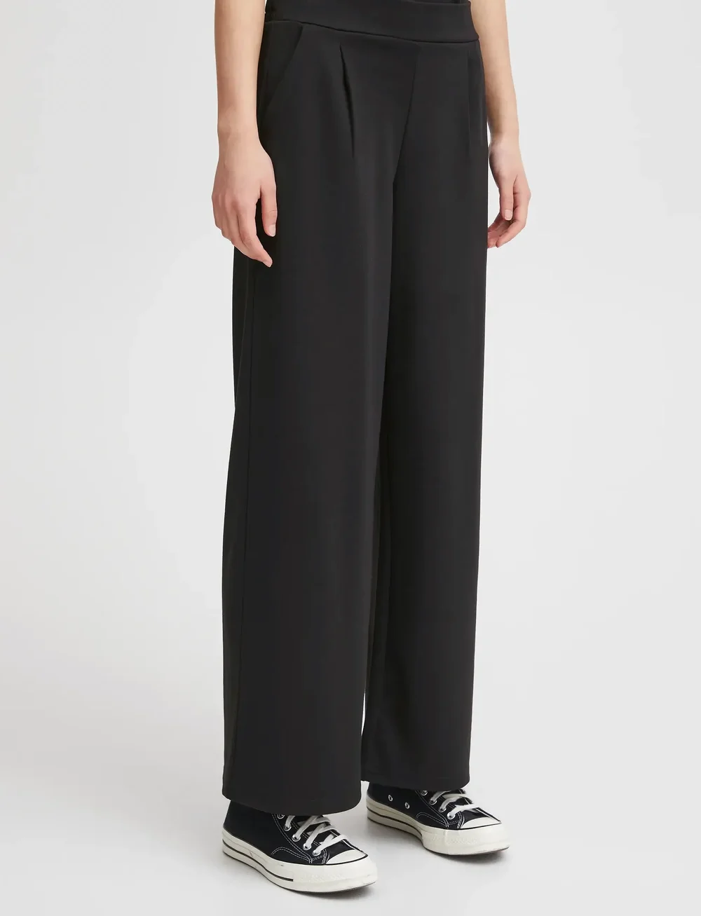 ICHI - IHKATE SUS LONG WIDE PA2 - bukser med brede ben - black - 4