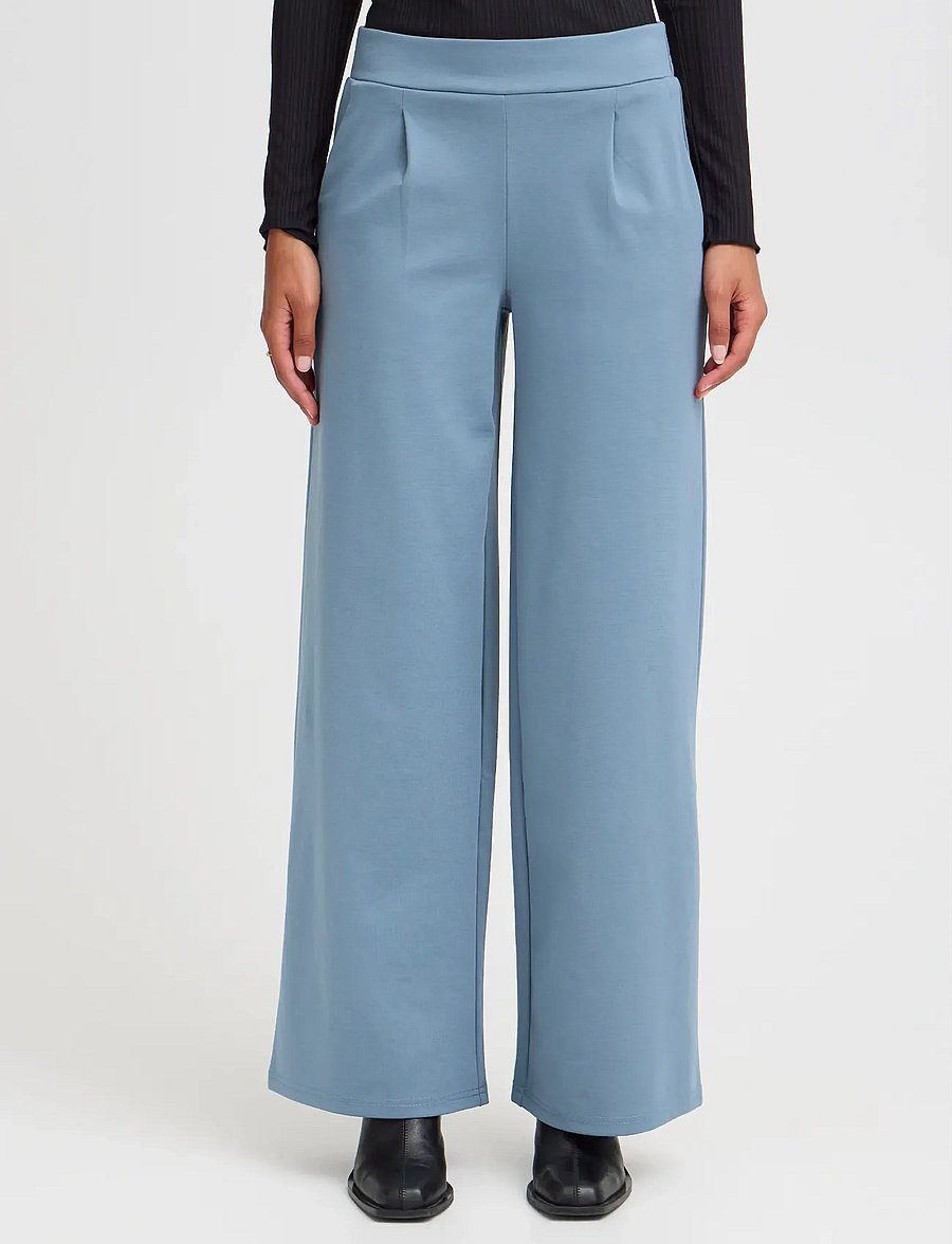 ICHI - IHKATE SUS LONG WIDE PA2 - hosen mit weitem bein - blue mirage - 4