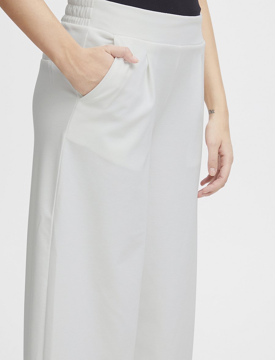 ICHI - IHKATE SUS LONG WIDE PA2 - hosen mit weitem bein - cloud dancer - 5