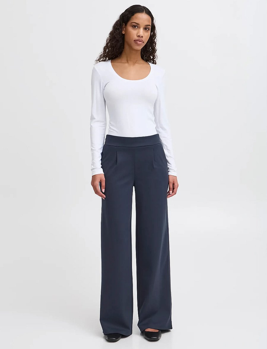ICHI - IHKATE SUS LONG WIDE PA2 - hosen mit weitem bein - total eclipse - 0