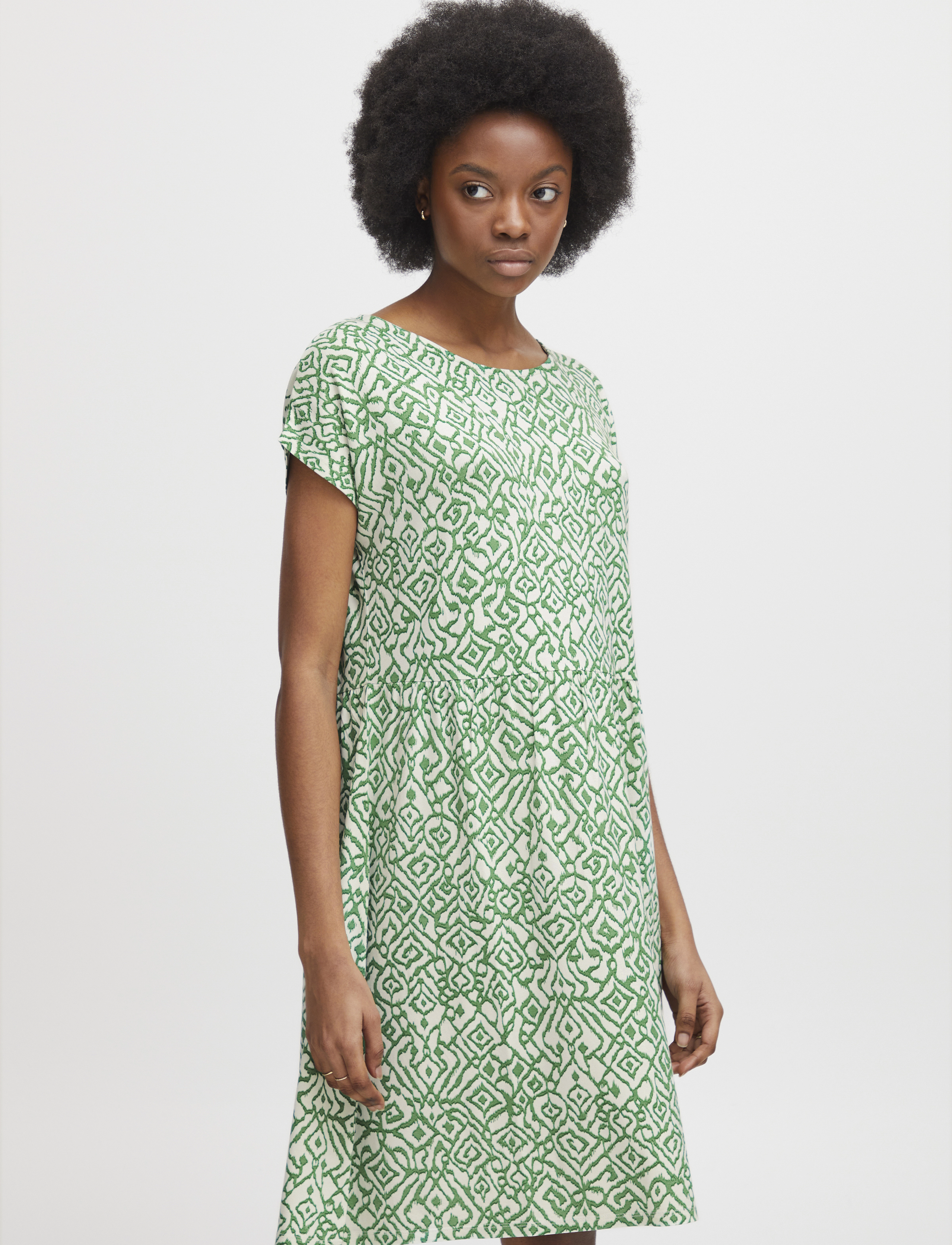 ICHI - IHLISA DR19 - korte kjoler - greenbriar ikat print - 3