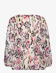 ICHI - IHELLY MS - long-sleeved blouses - crystal gray collage print - 1