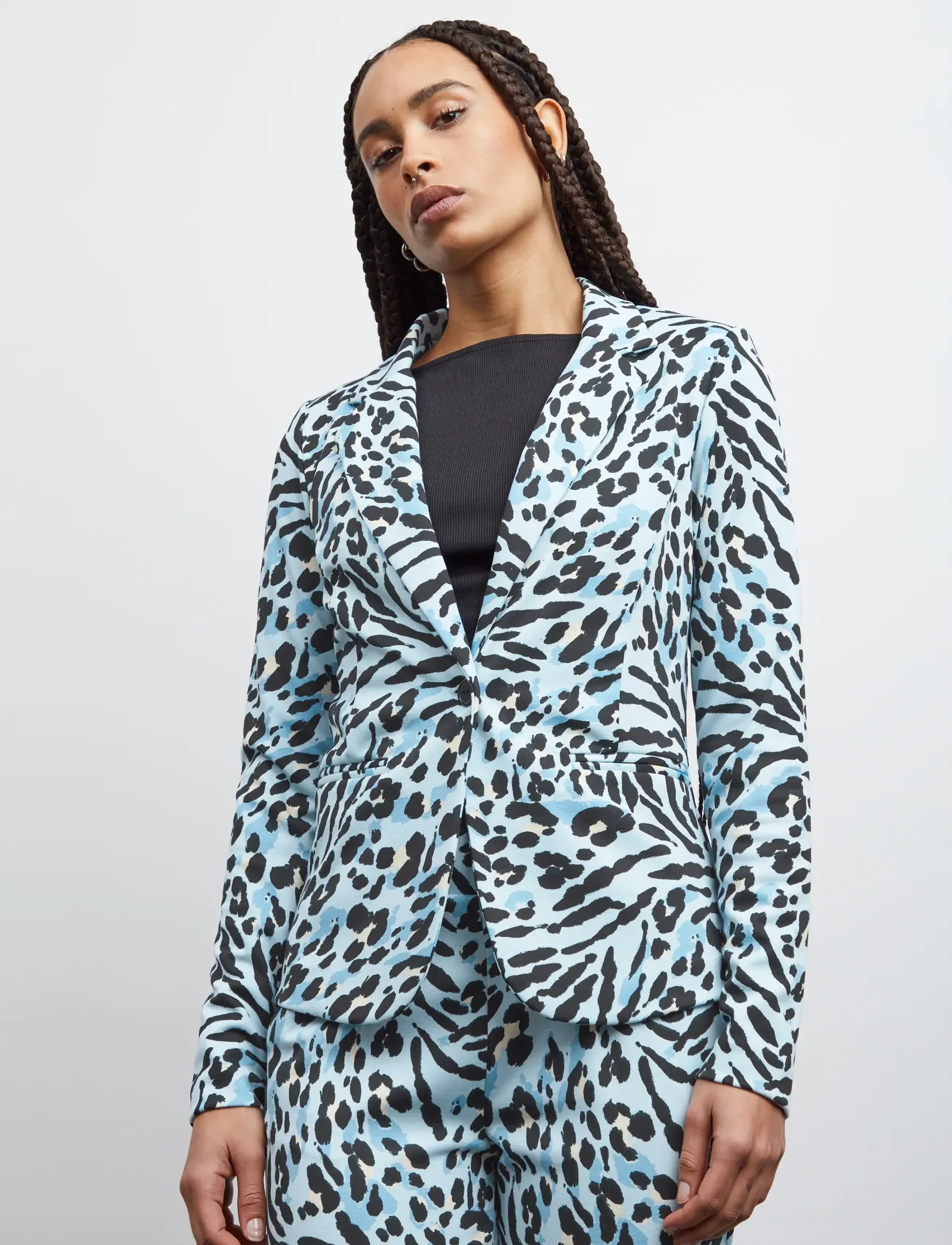 ICHI - IHKATE PRINT BL14 - festtøj til outletpriser - little boy blue leo print - 4