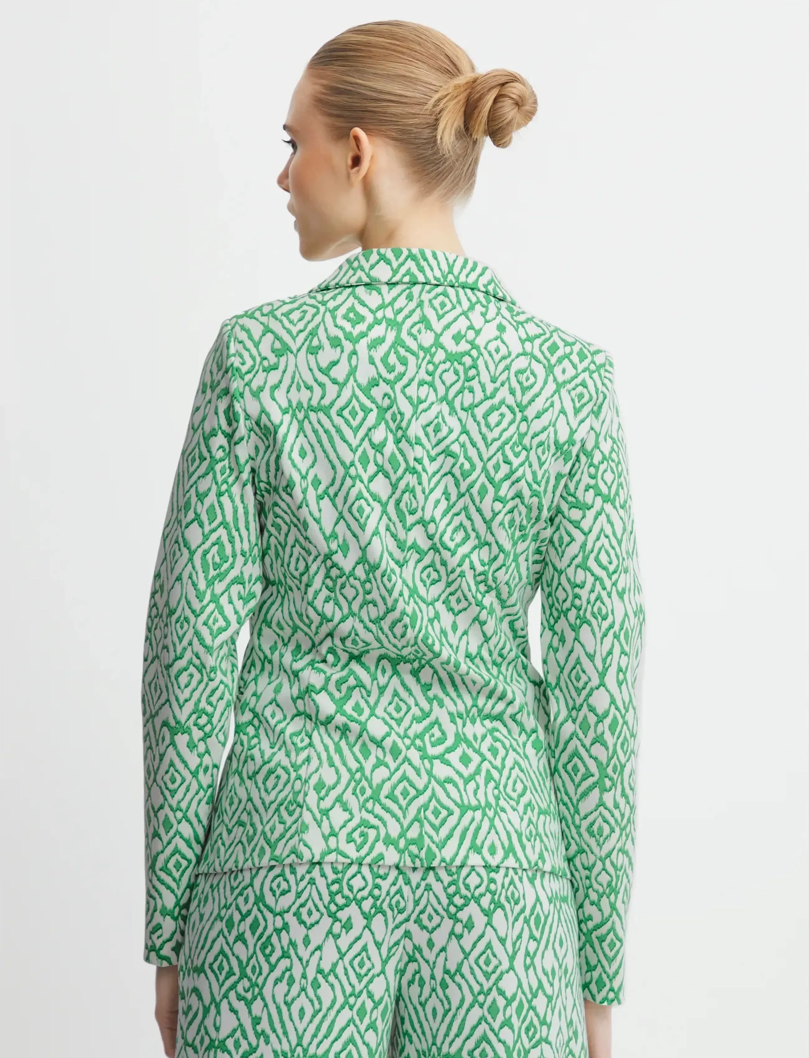 ICHI - IHKATE PRINT BL14 - party wear at outlet prices - greenbriar ikat print - 3