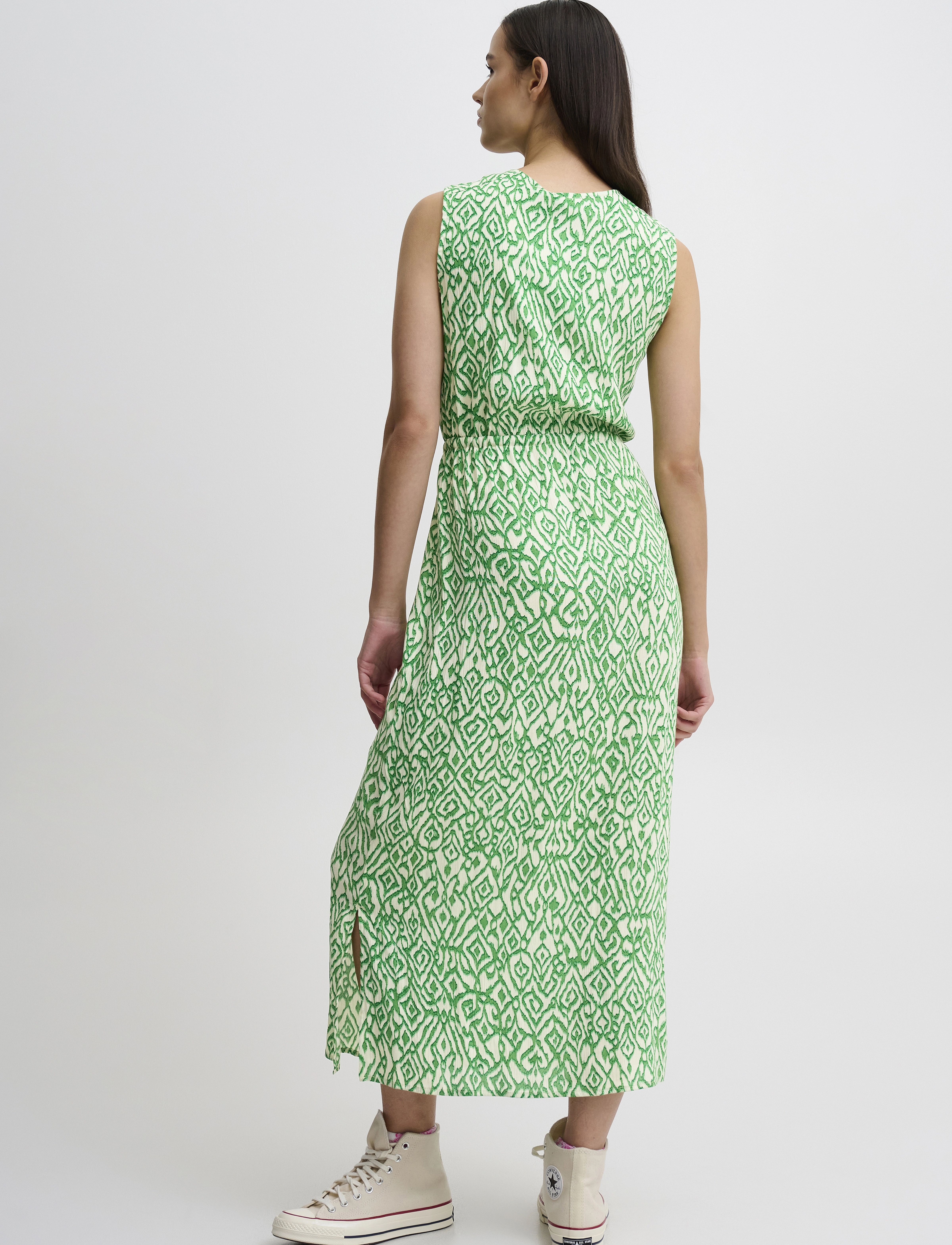 ICHI - IHMARRAKECH AOP DR10 - midikleider - greenbriar ikat print - 3