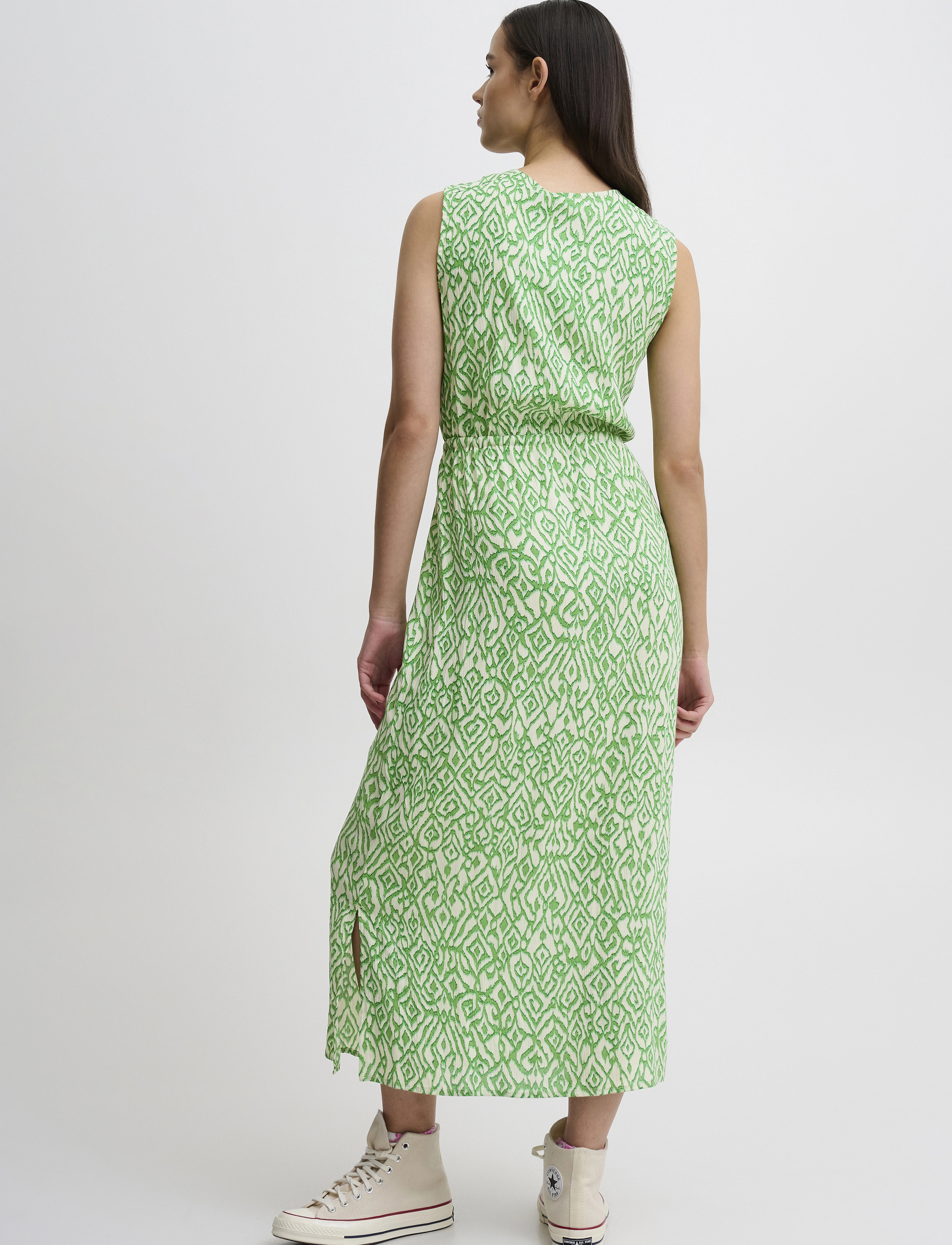 ICHI - IHMARRAKECH AOP DR10 - midikleider - greenbriar ikat print - 4