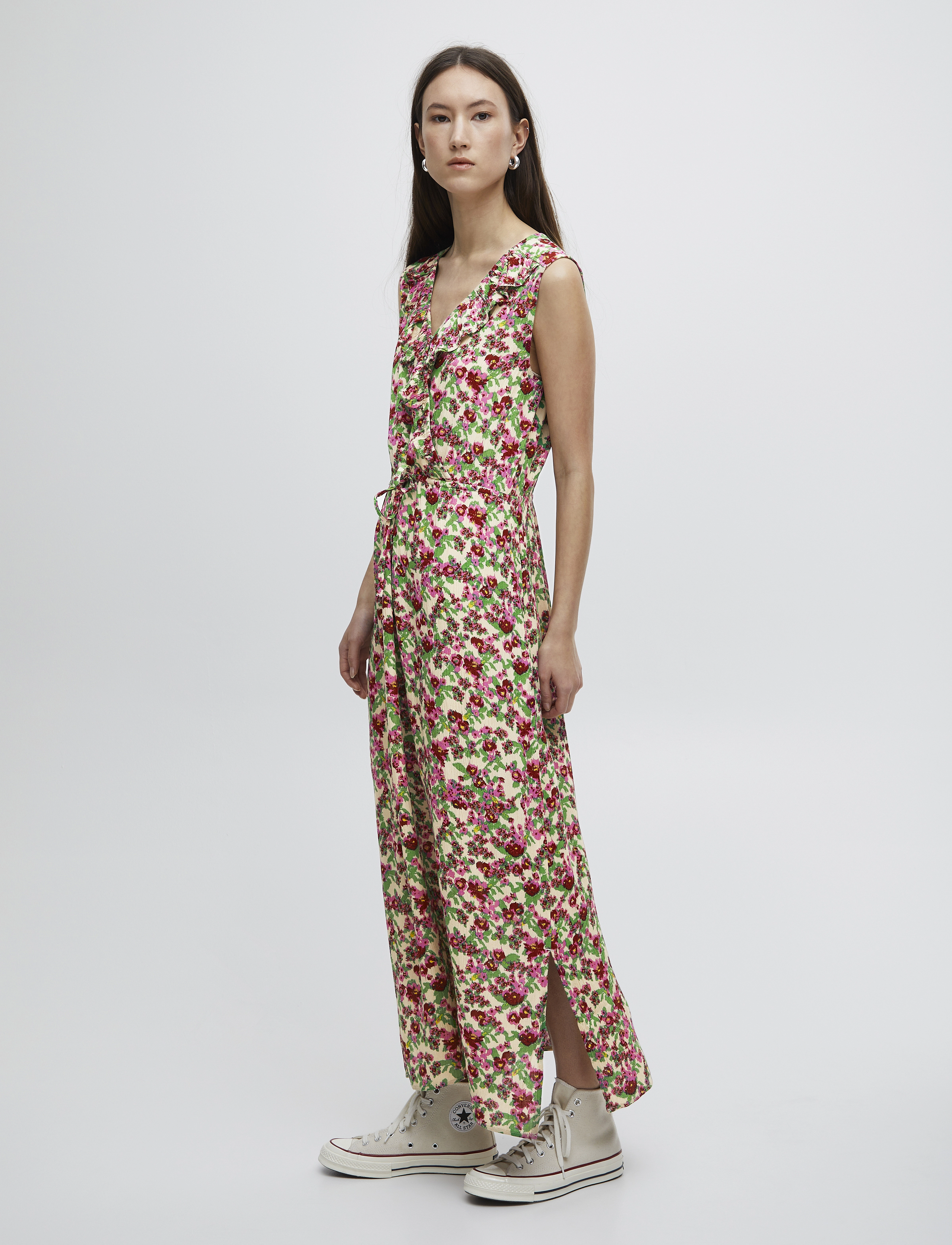 ICHI - IHMARRAKECH AOP DR10 - suvekleidid - structured flower mix1 - 3