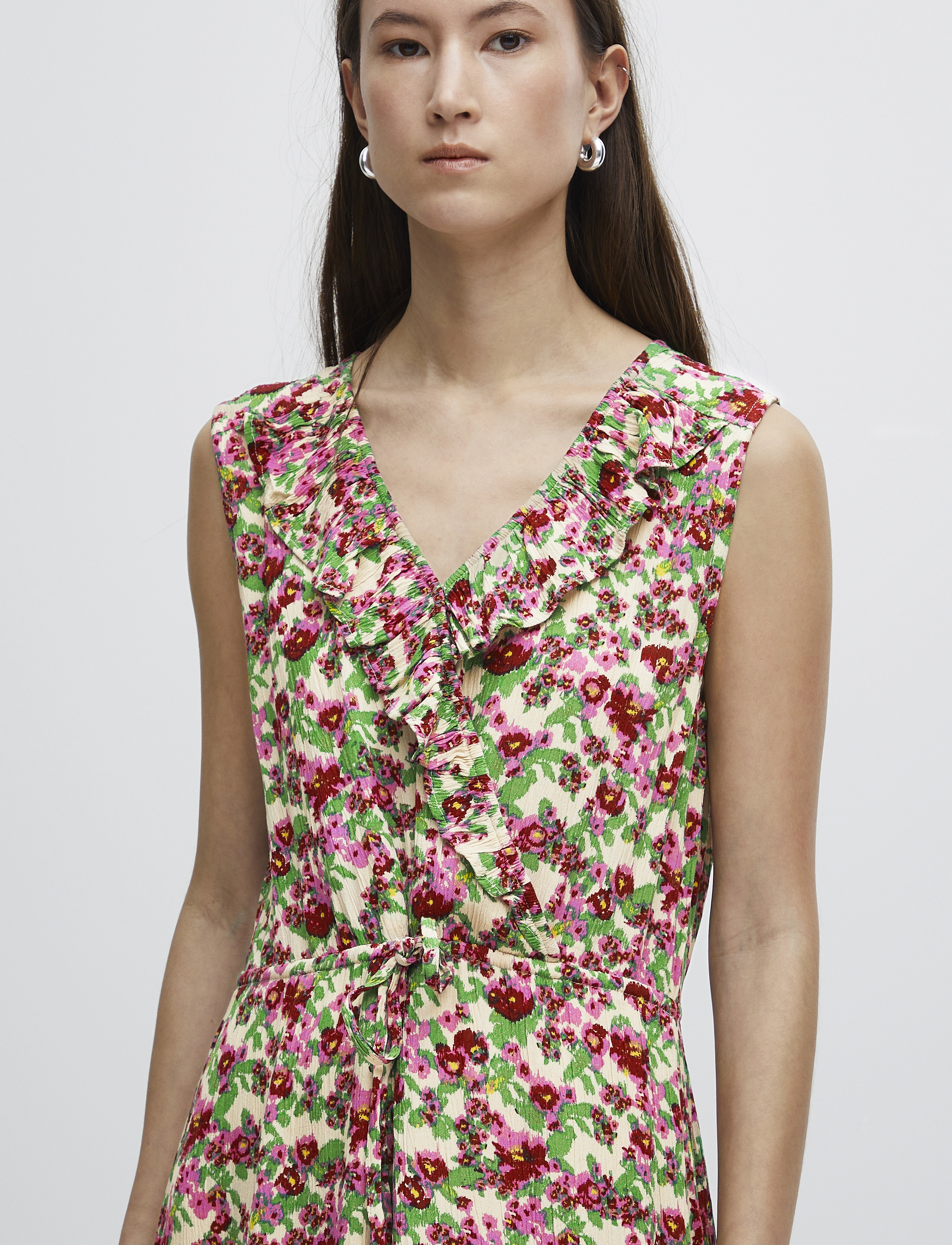 ICHI - IHMARRAKECH AOP DR10 - suvekleidid - structured flower mix1 - 5
