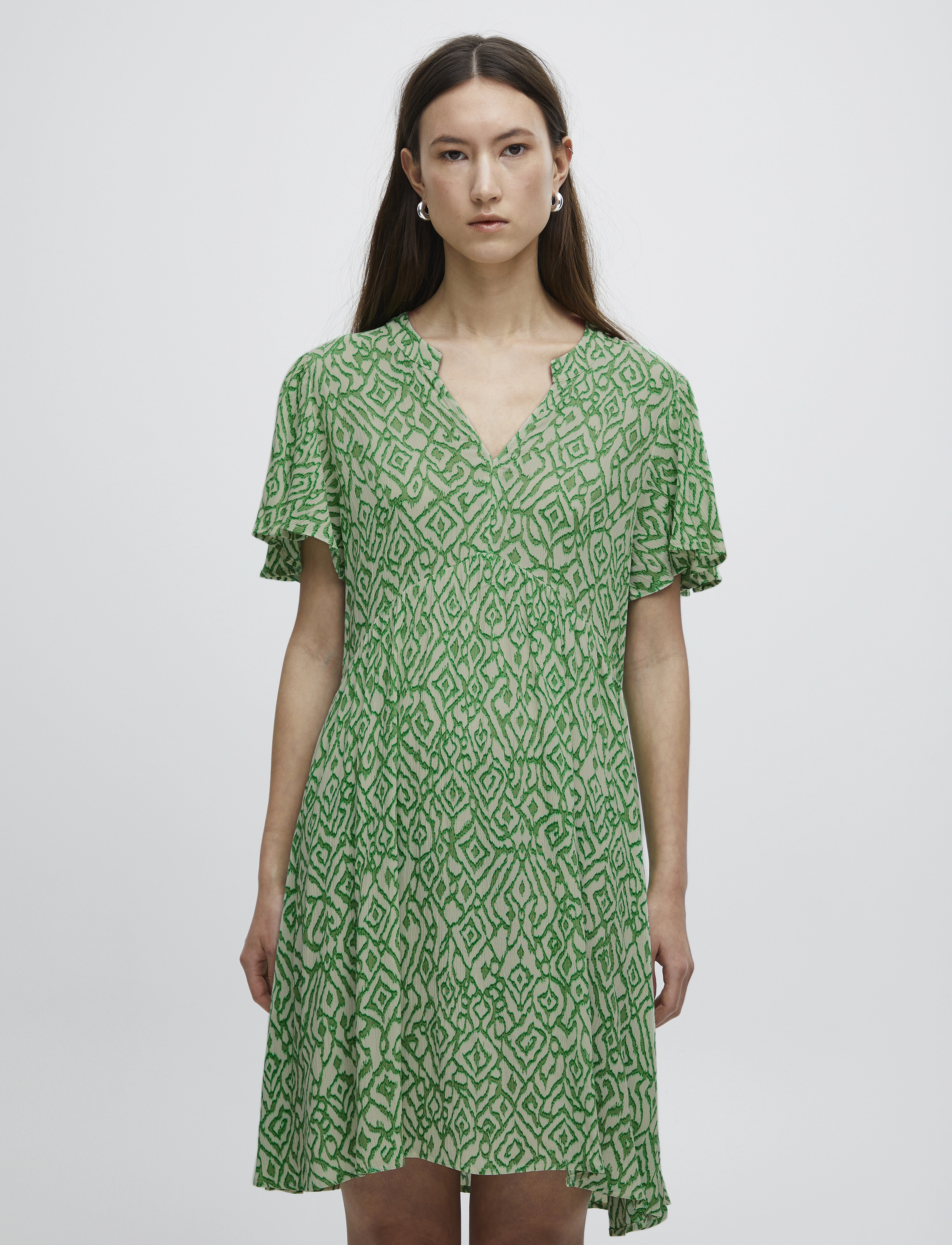 ICHI - IHMARRAKECH AOP DR11 - sommarklänningar - greenbriar ikat print - 3