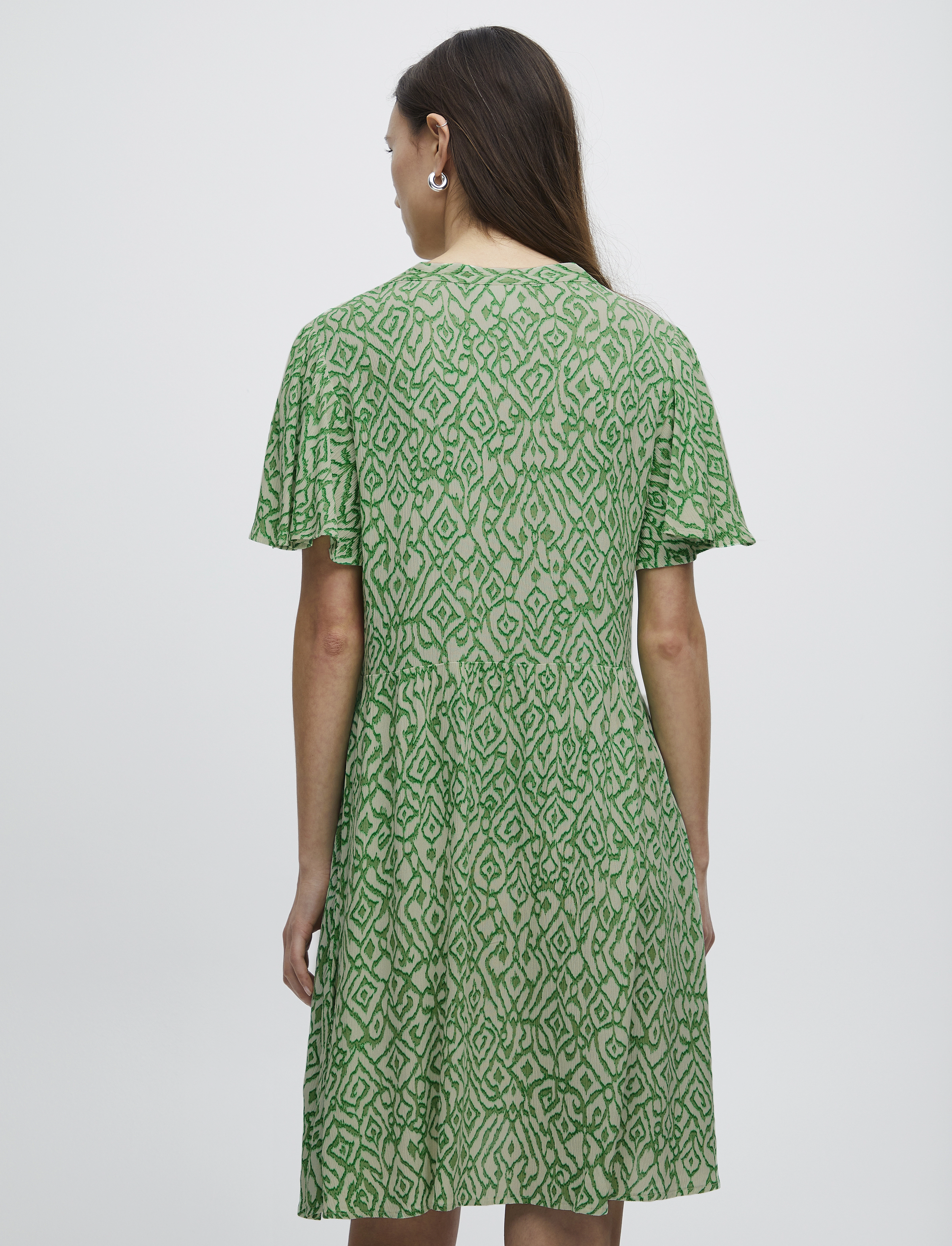 ICHI - IHMARRAKECH AOP DR11 - sommarklänningar - greenbriar ikat print - 4