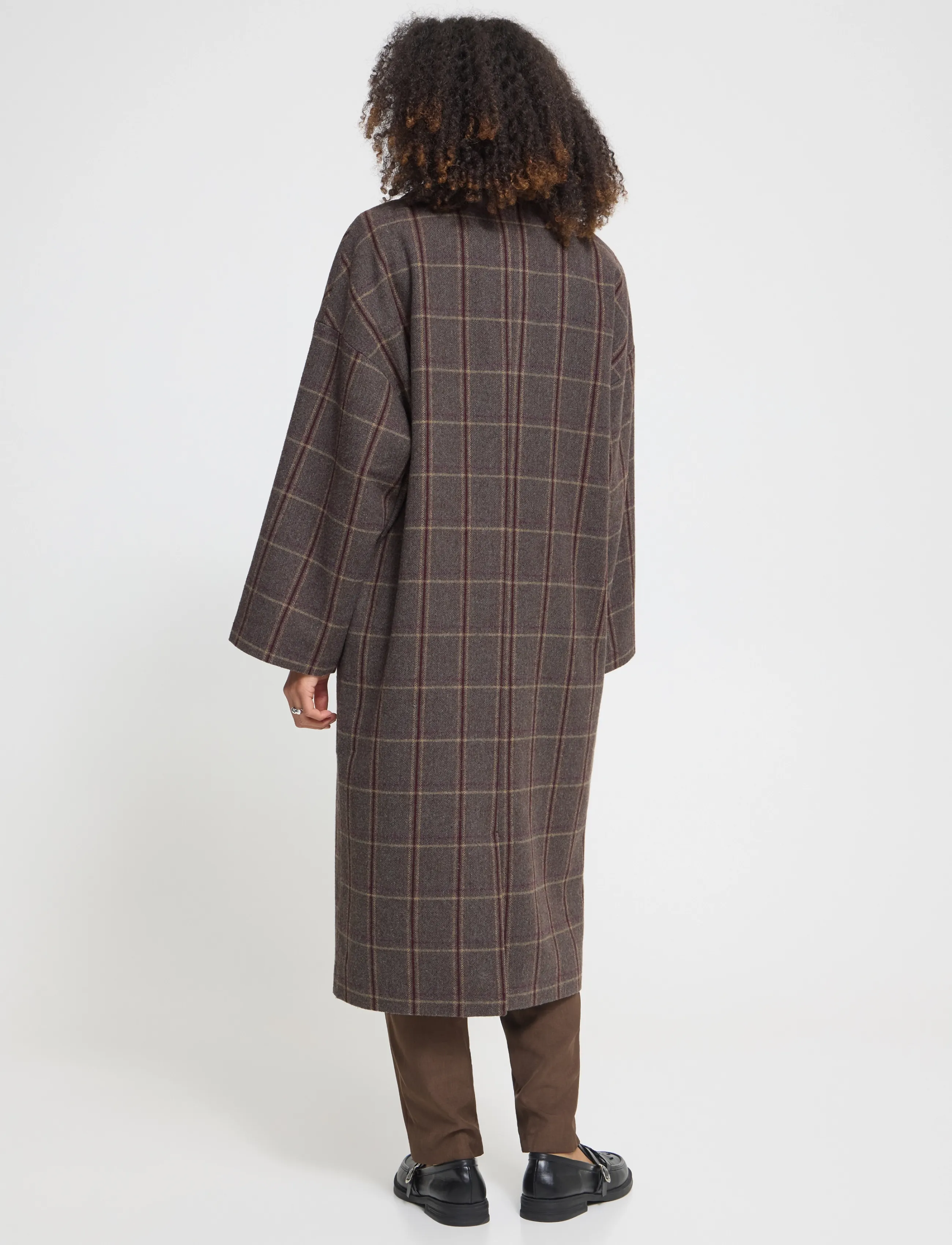 ICHI - IHEMMALU JA - frakker - cocoa brown check - 3
