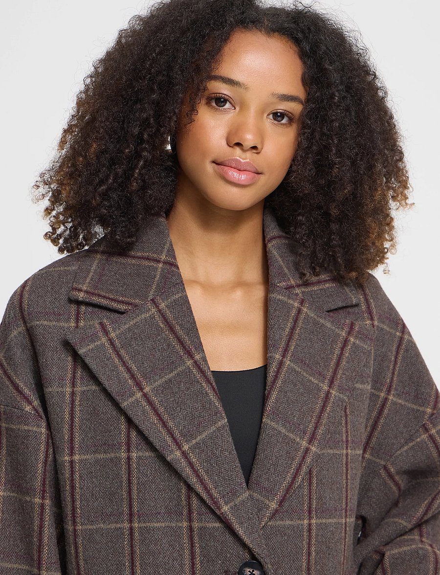 ICHI - IHEMMALU JA - frakker - cocoa brown check - 4