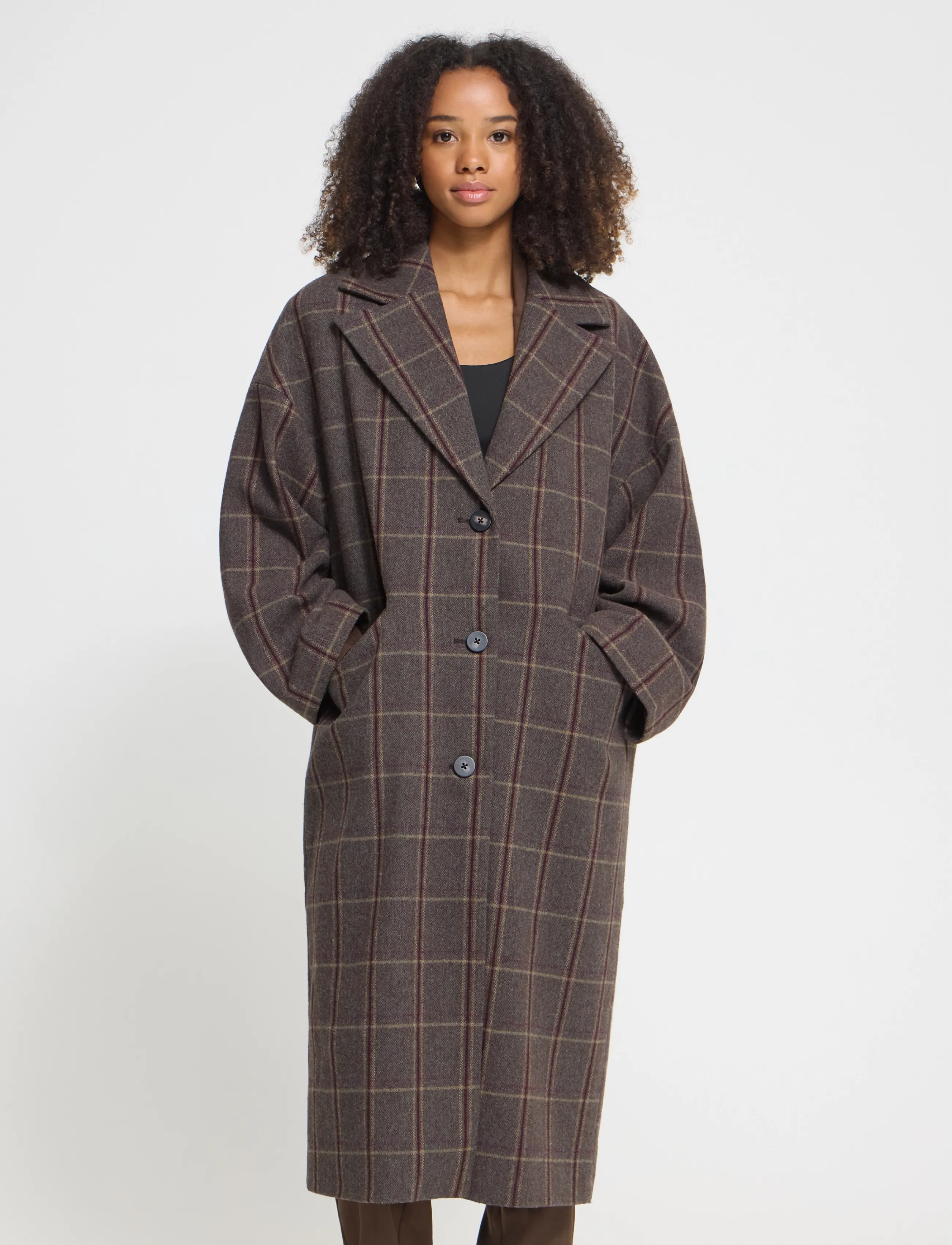 ICHI - IHEMMALU JA - frakker - cocoa brown check - 5