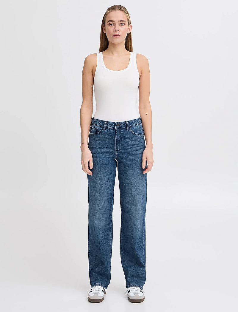 ICHI - IHTWIGGY STRAIGHT - straight jeans - medium blue - 0