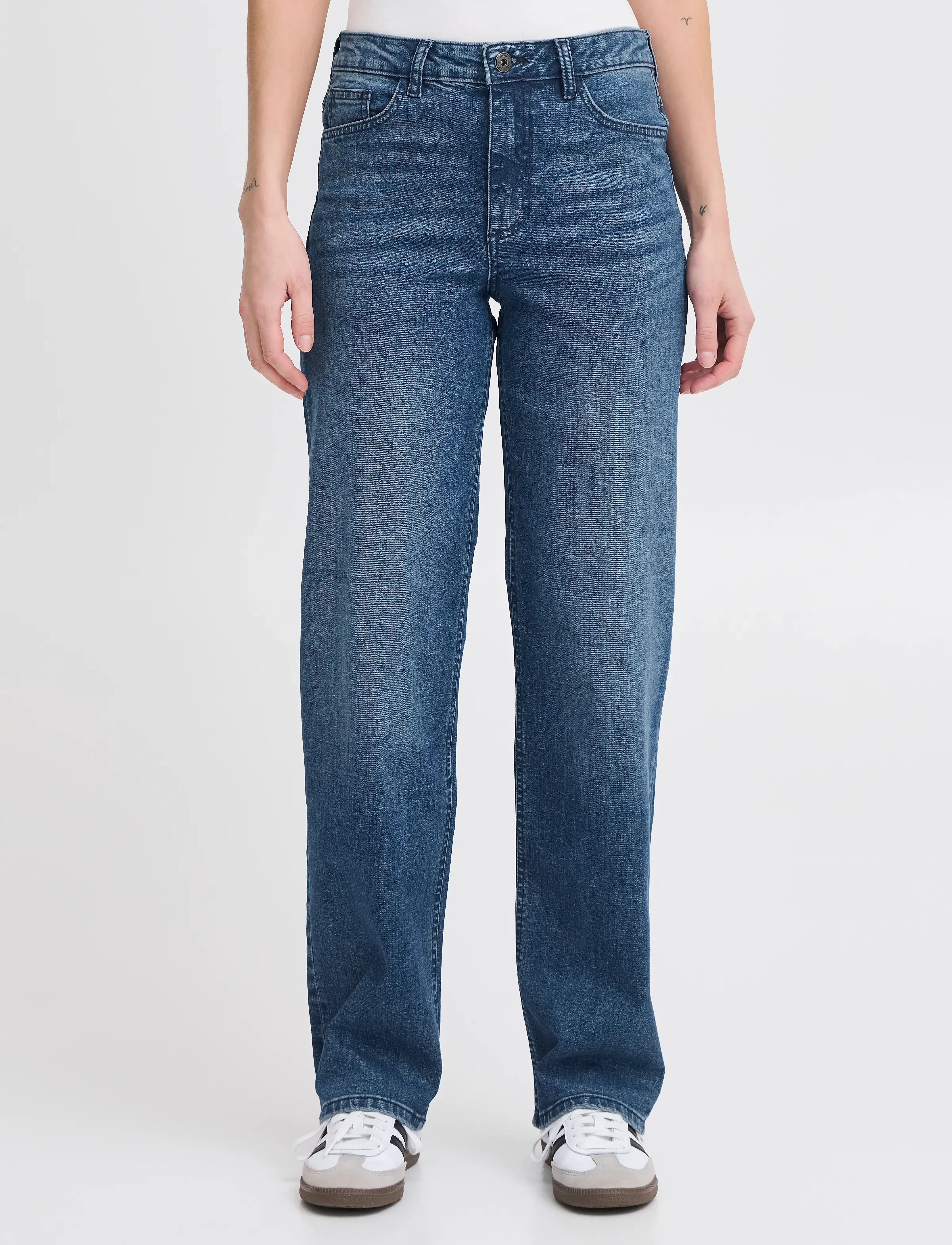 ICHI - IHTWIGGY STRAIGHT - suorat farkut - medium blue - 3