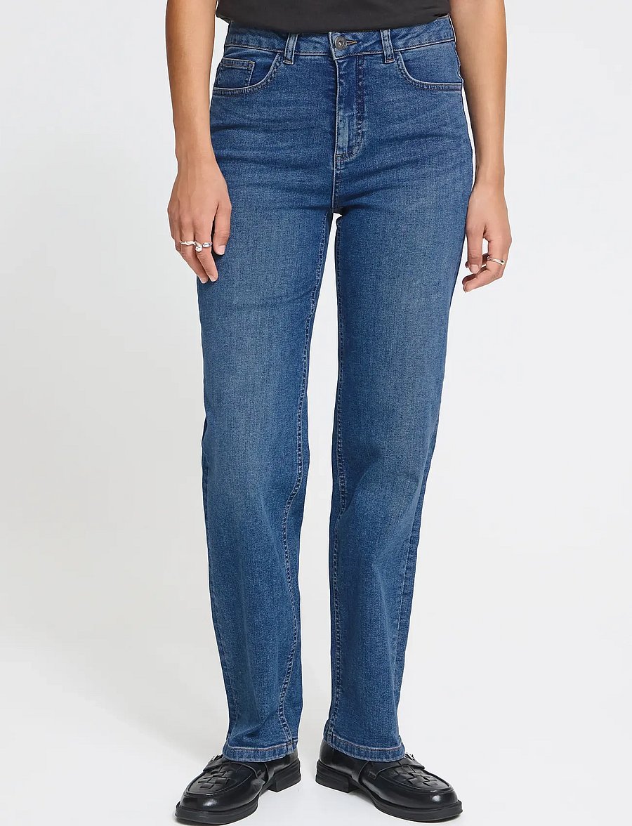 ICHI - IHTWIGGY STRAIGHT - gerade jeans - medium blue - 5