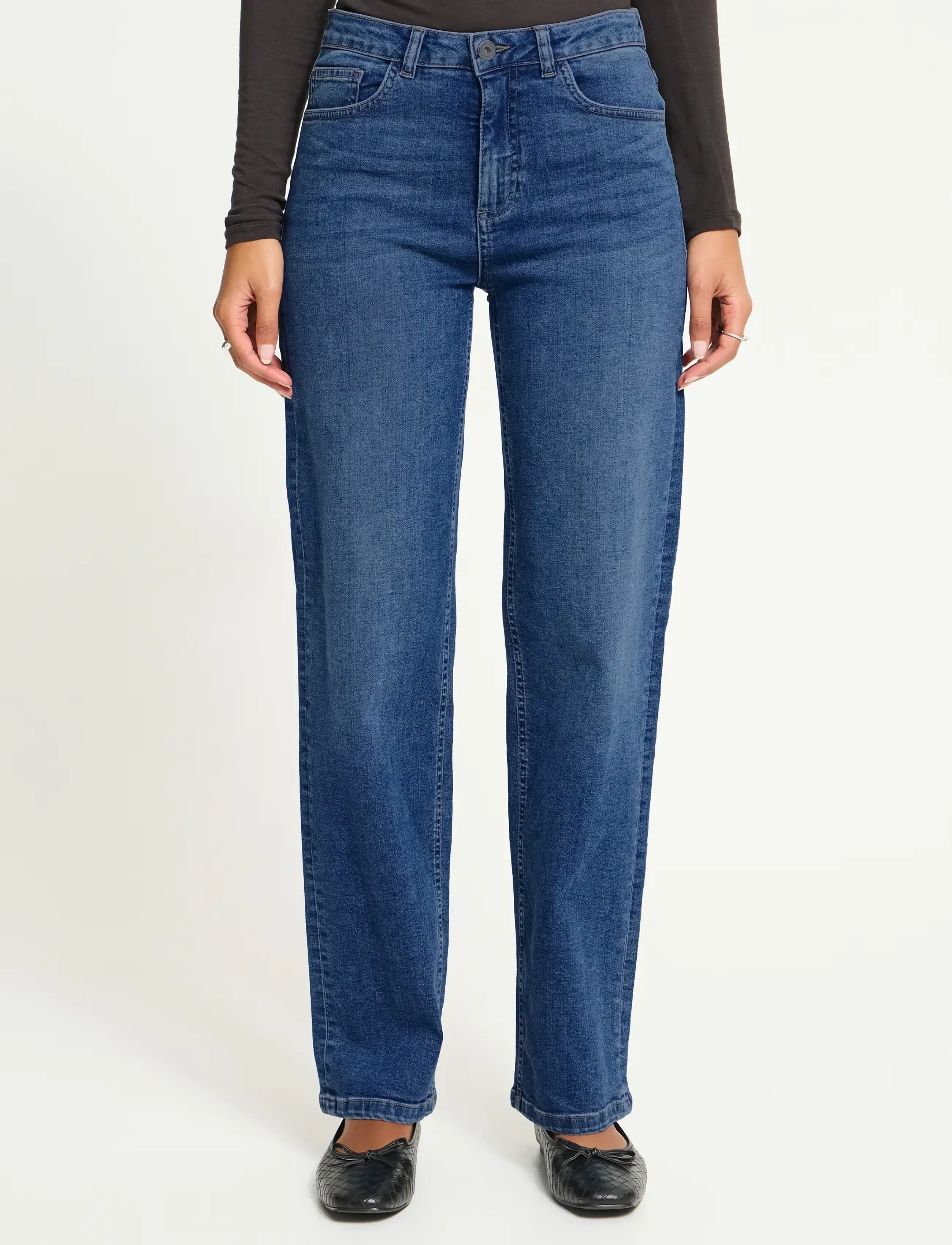ICHI - IHTWIGGY STRAIGHT - gerade jeans - medium blue - 5