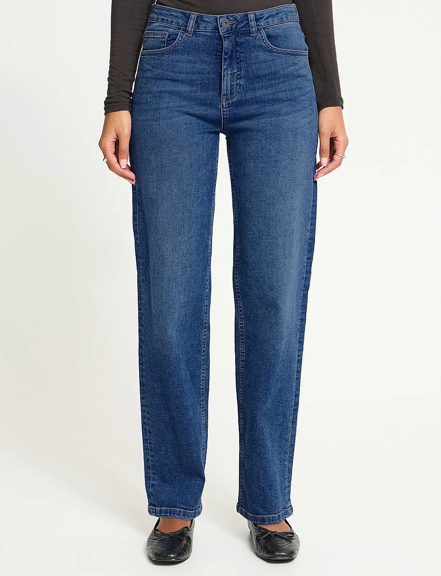 ICHI - IHTWIGGY STRAIGHT - gerade jeans - medium blue - 5