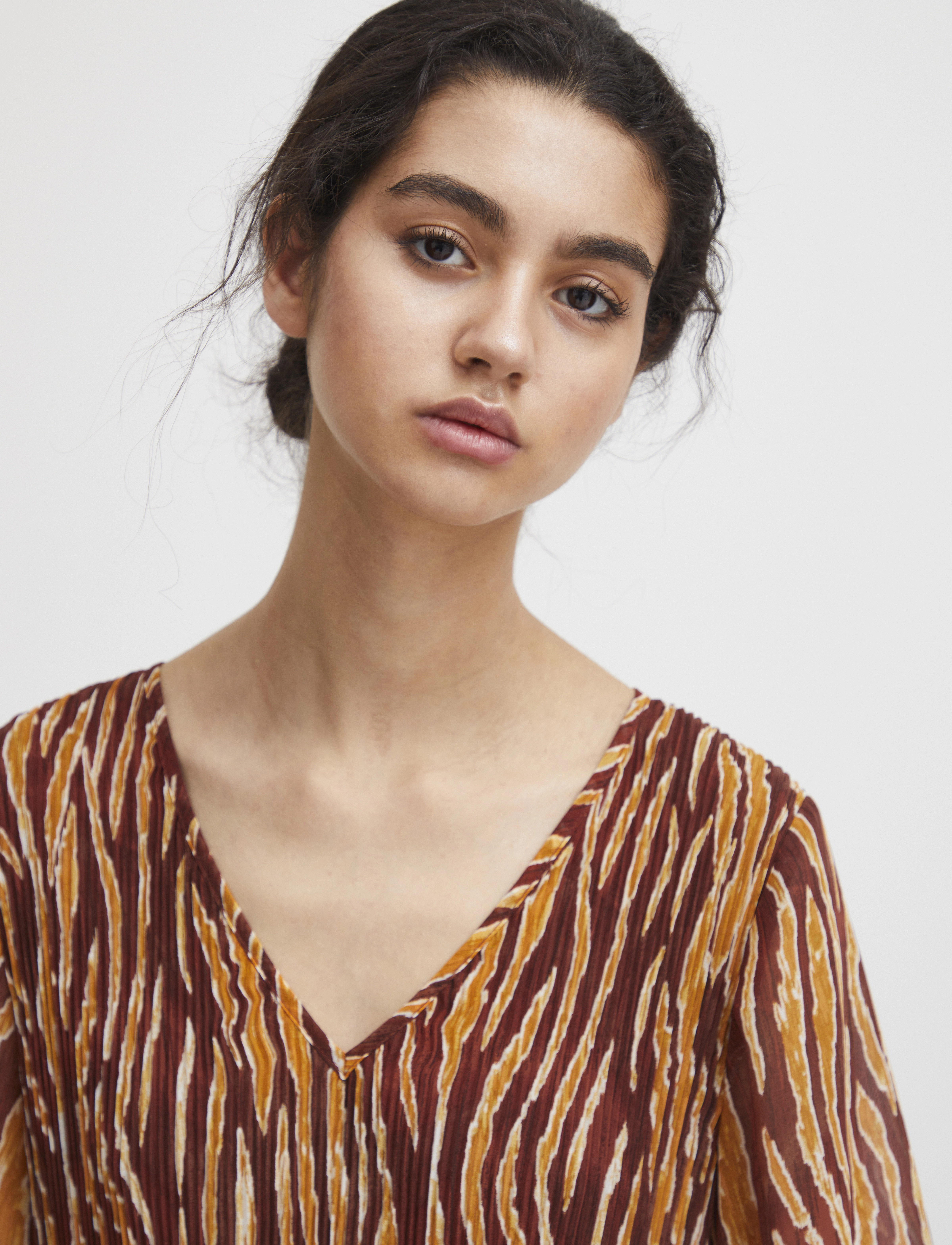 ICHI - IHILLY MS - blouses à manches longues - brown animal structure aop - 5