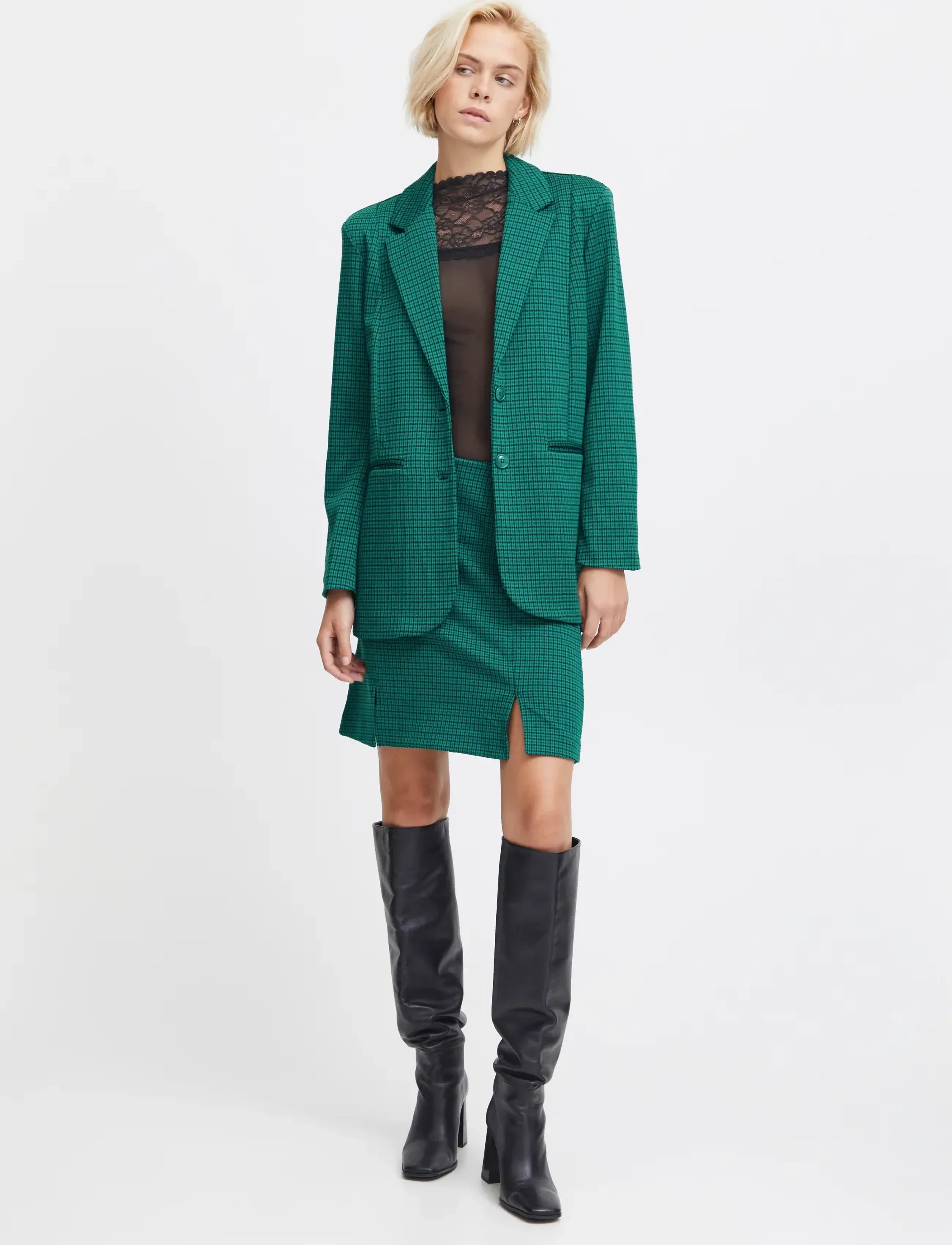 ICHI - IHKATE CAMELEON OVERSIZE BL - festtøj til outletpriser - cadmium green - 0