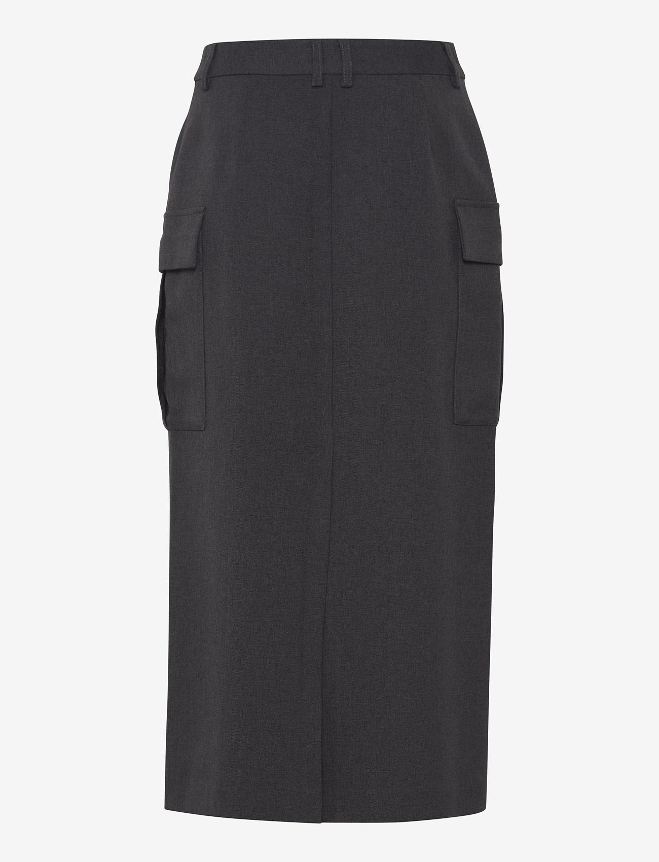 ICHI - IHZIMMIE SK - midi skirts - dark grey melange - 1