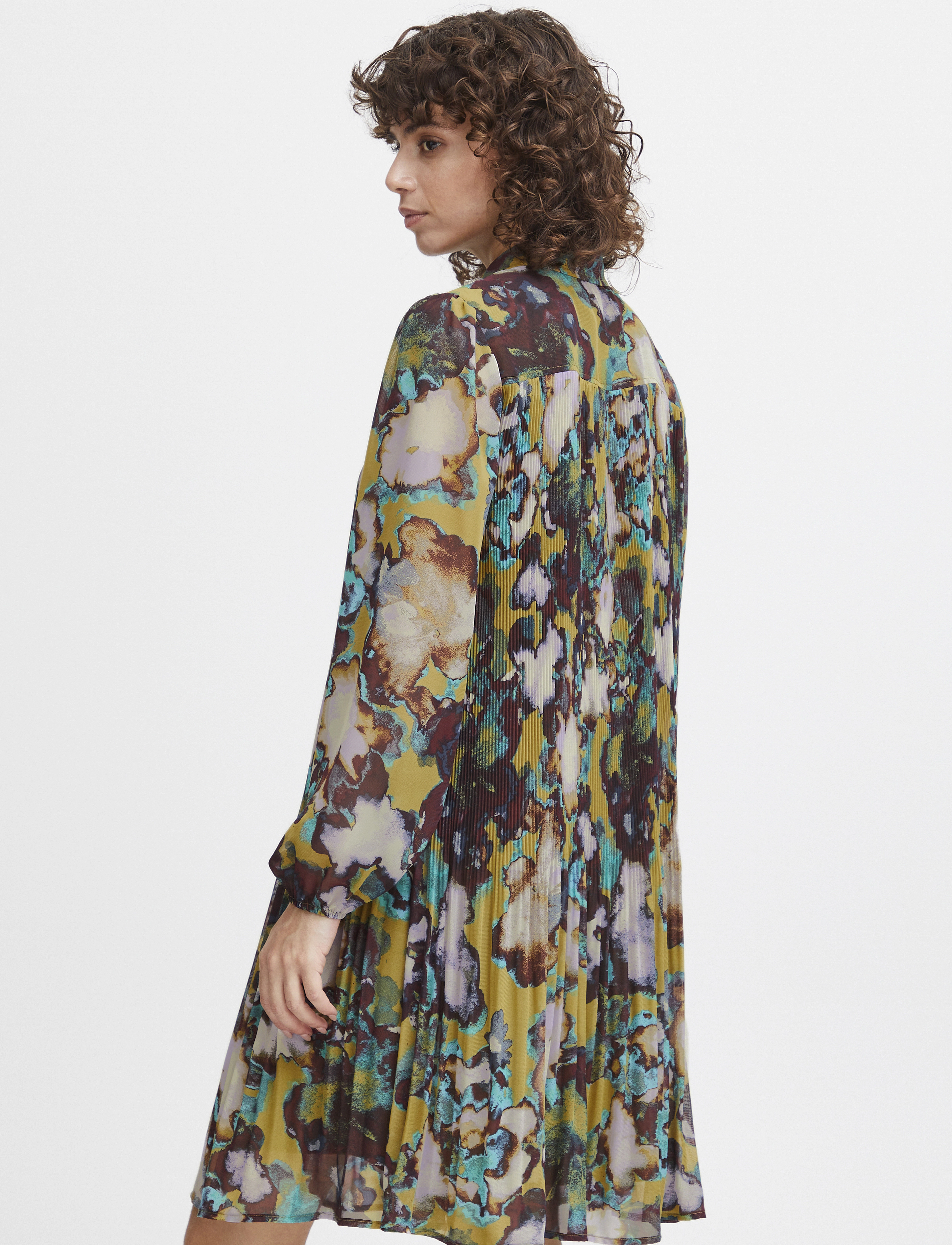 ICHI - IHRILLY DR - robes chemises - green moss multi aop - 4