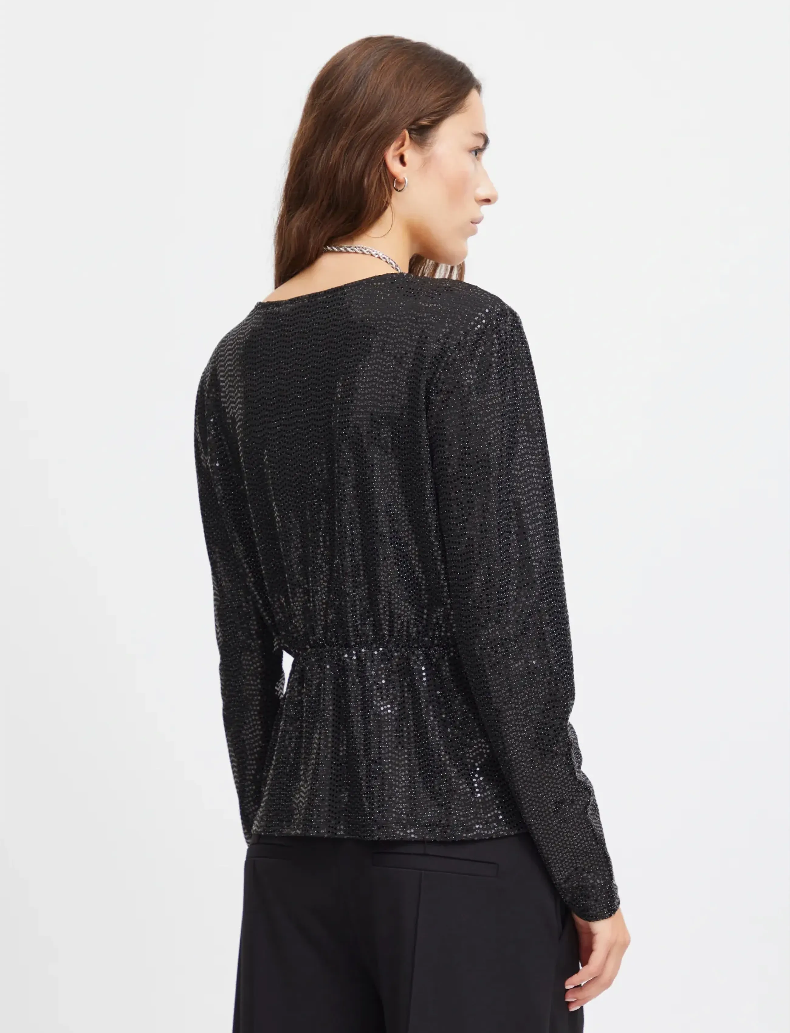 ICHI - IHLOANE LS - långärmade blusar - black - 3