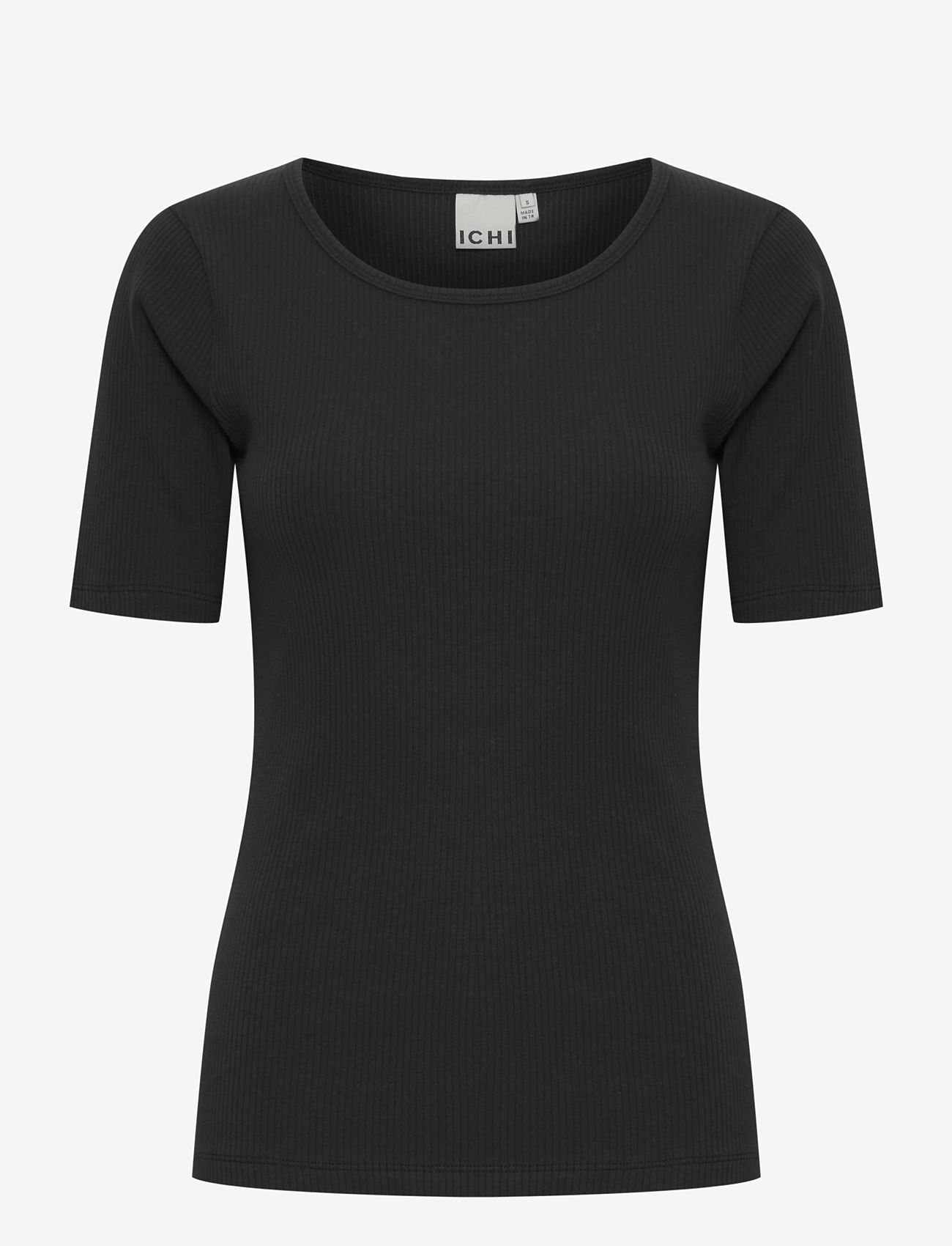 ICHI - IHPALMER RIB SS - efterårstøj - black - 0