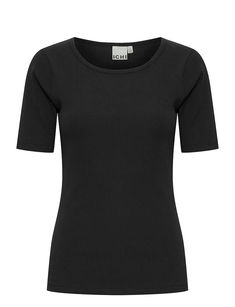 ICHI - IHPALMER RIB SS - t-shirts - black - 1