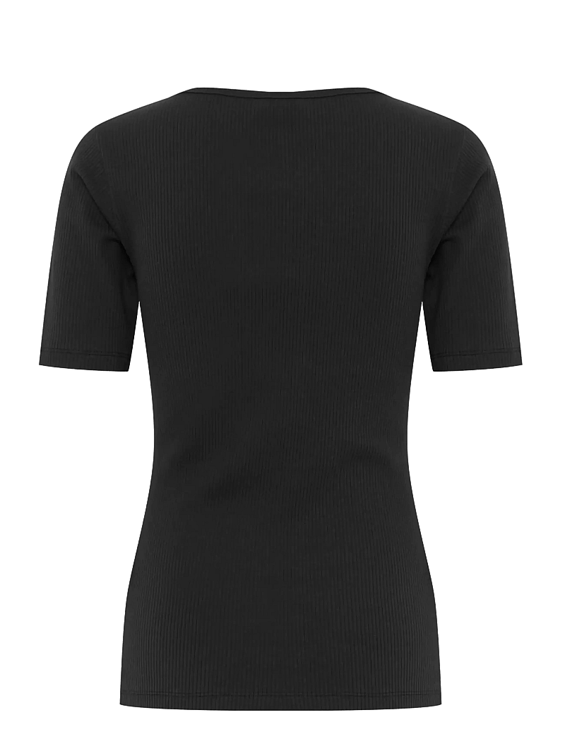 ICHI - IHPALMER RIB SS - t-shirts - black - 2