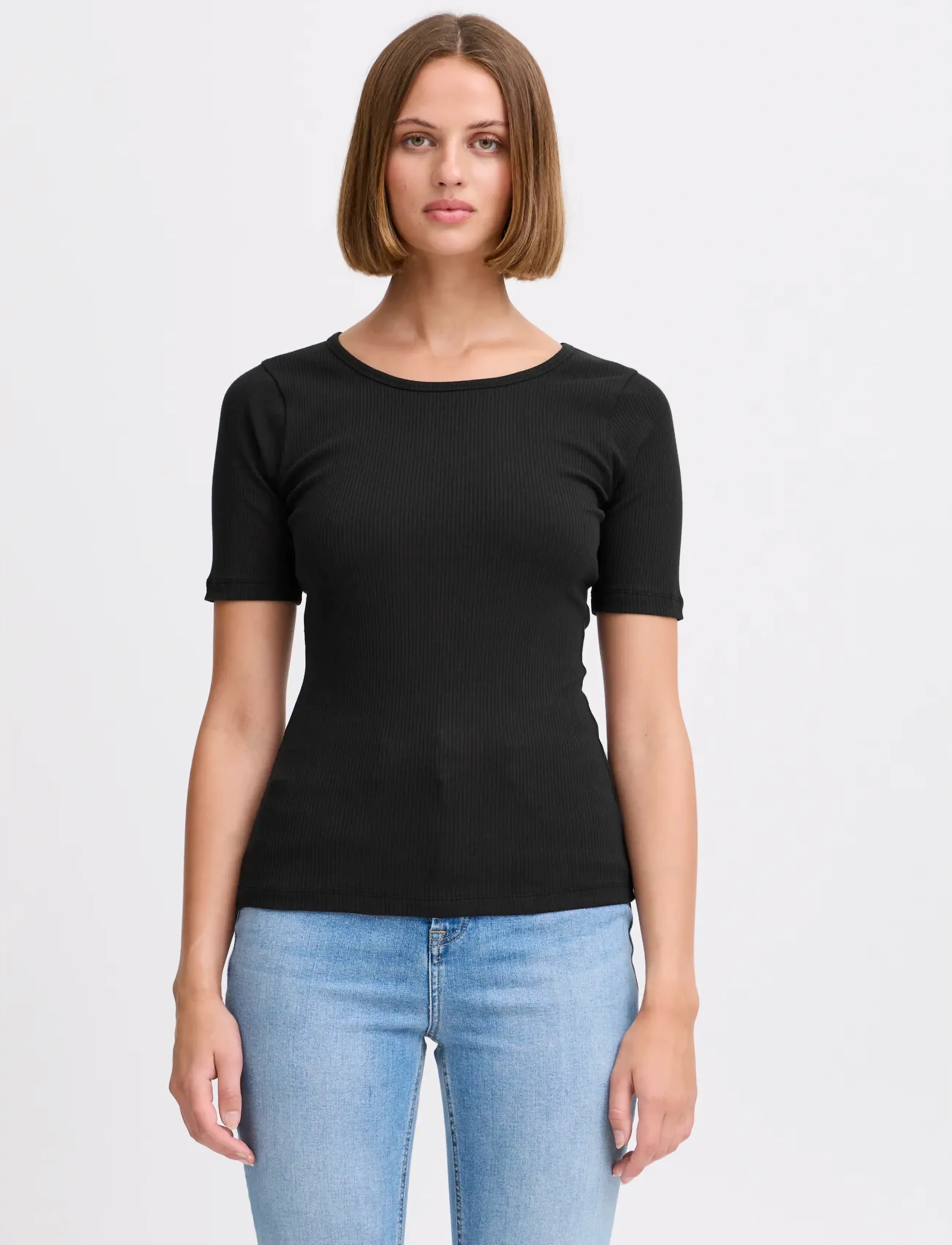 ICHI Ihpalmer Rib Ss t-shirts dam – bild 5