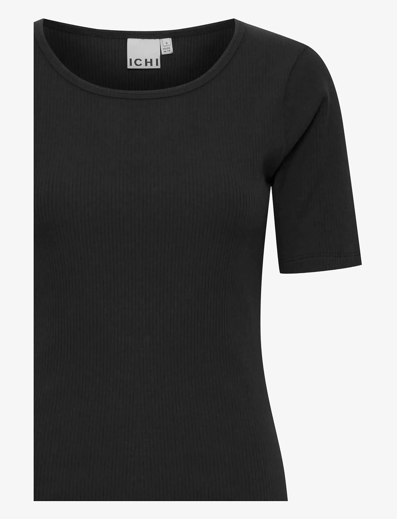 ICHI - IHPALMER RIB SS - t-shirts - black - 3